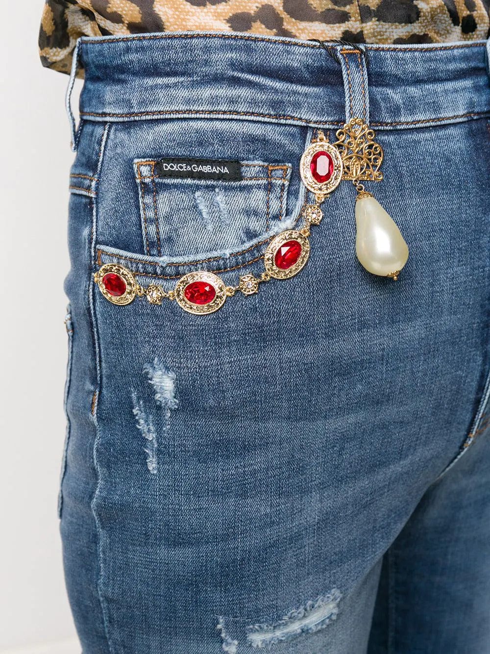 Dolce & Gabbana High-Waisted Cropped Jeans