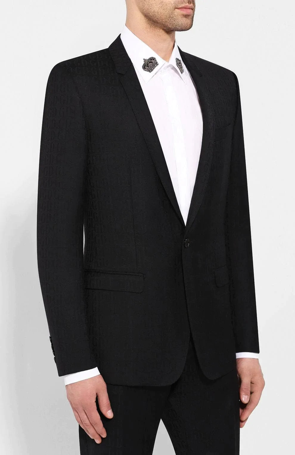 Dolce & Gabbana Jacquard Logo Blazer