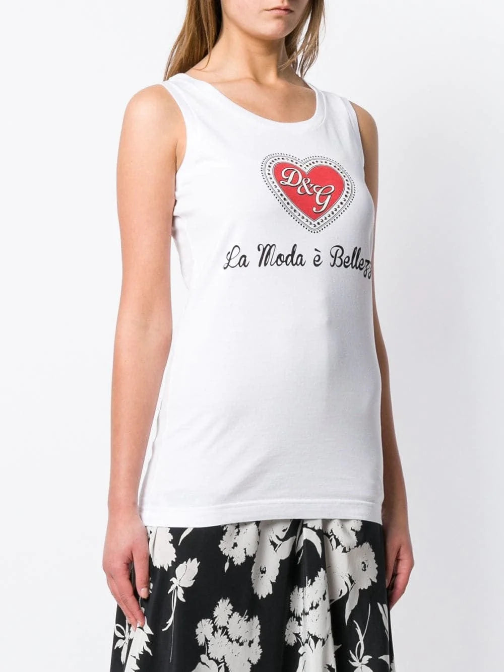 Dolce & Gabbana La Moda È Bellezza Print Tank Top