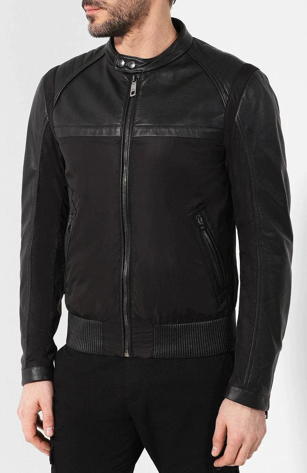 Dolce & Gabbana Leather Bomber Jacket