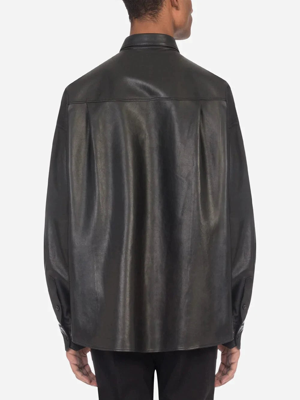 Dolce & Gabbana Leather Button-Down Shirt