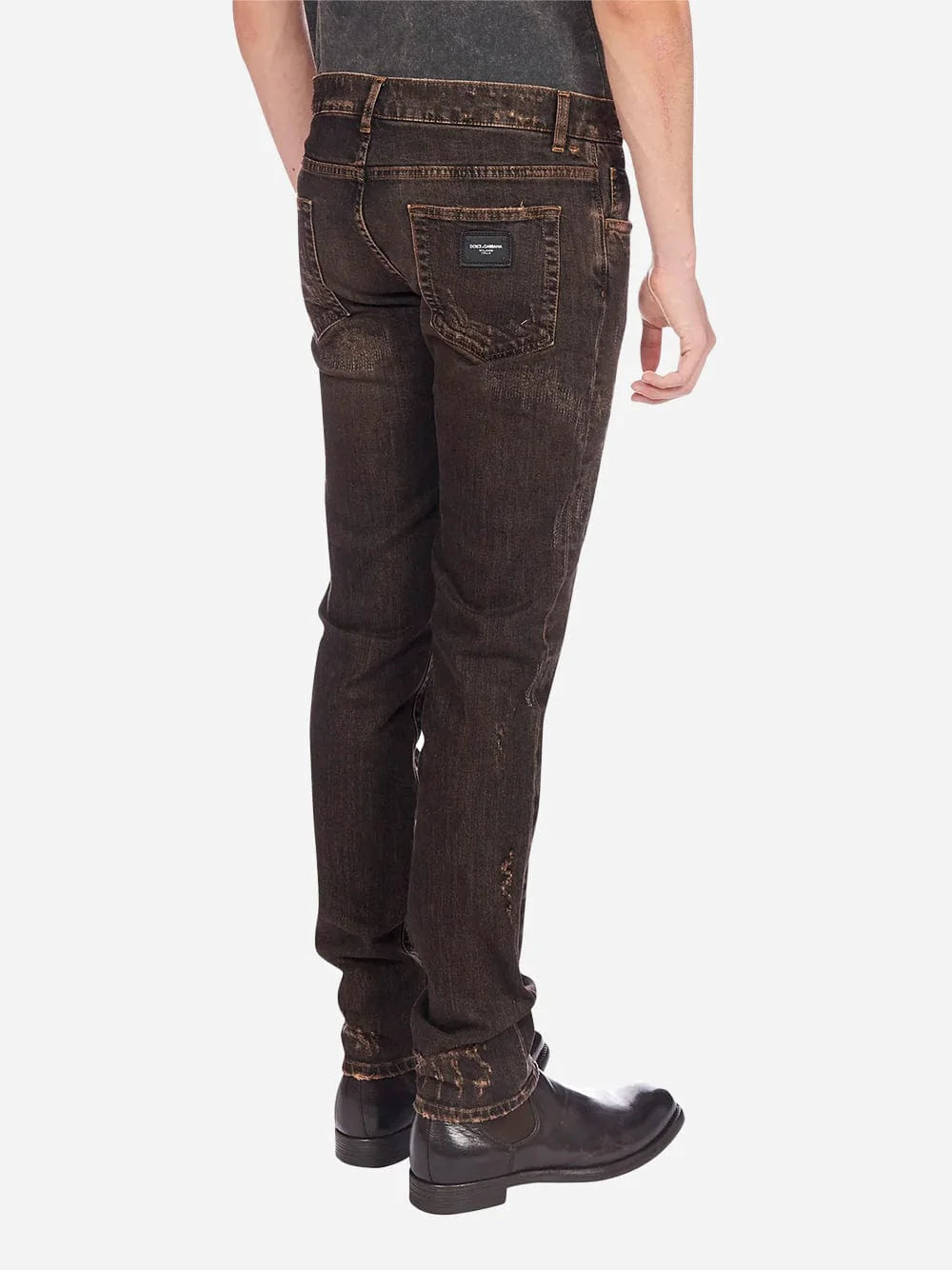 Dolce & Gabbana Logo-Patch Skinny Jeans