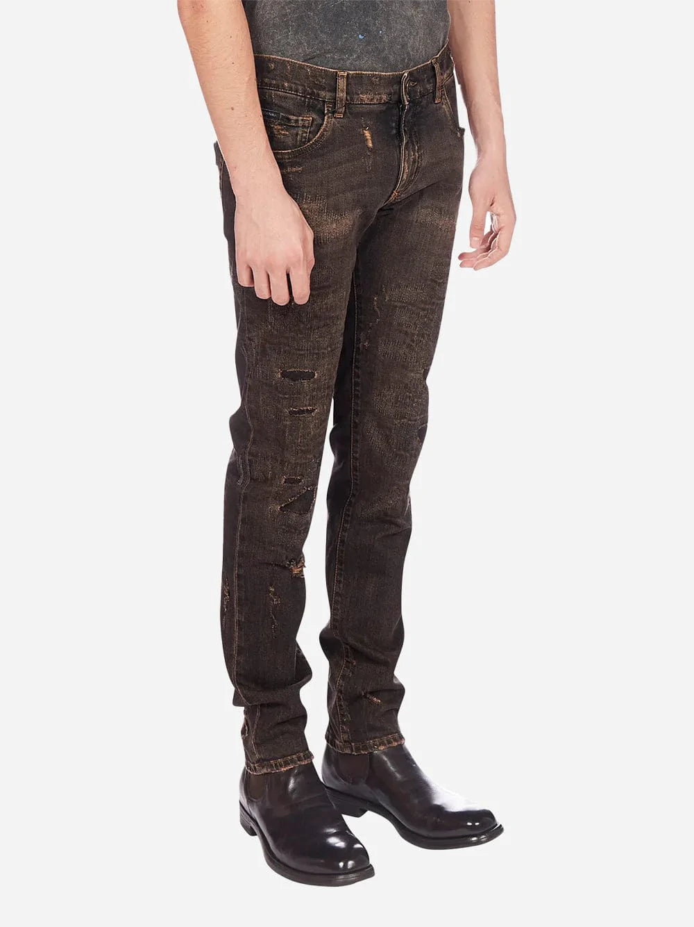 Dolce & Gabbana Logo-Patch Skinny Jeans