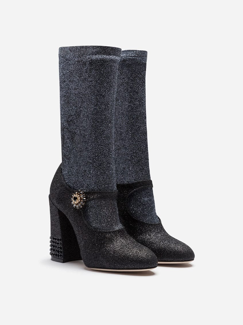 Dolce & Gabbana Lycra Mary Jane Sock Boots