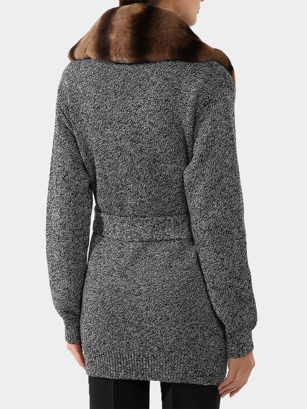 Dolce & Gabbana Maxi Cardigan With Fur