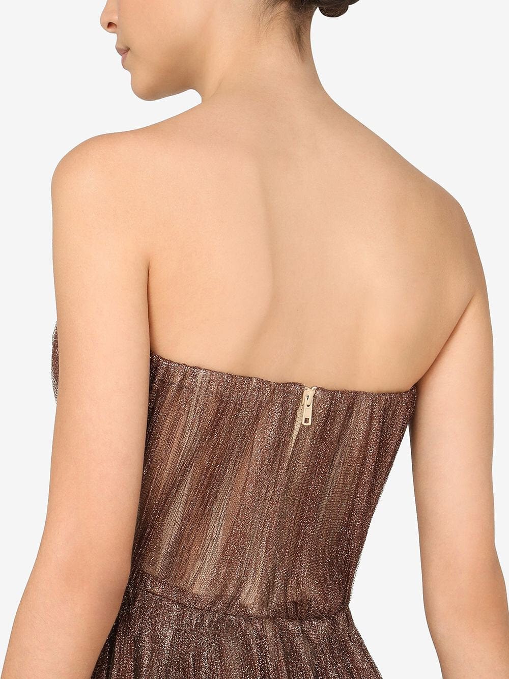 Dolce & Gabbana Metallic-Effect Long Dress