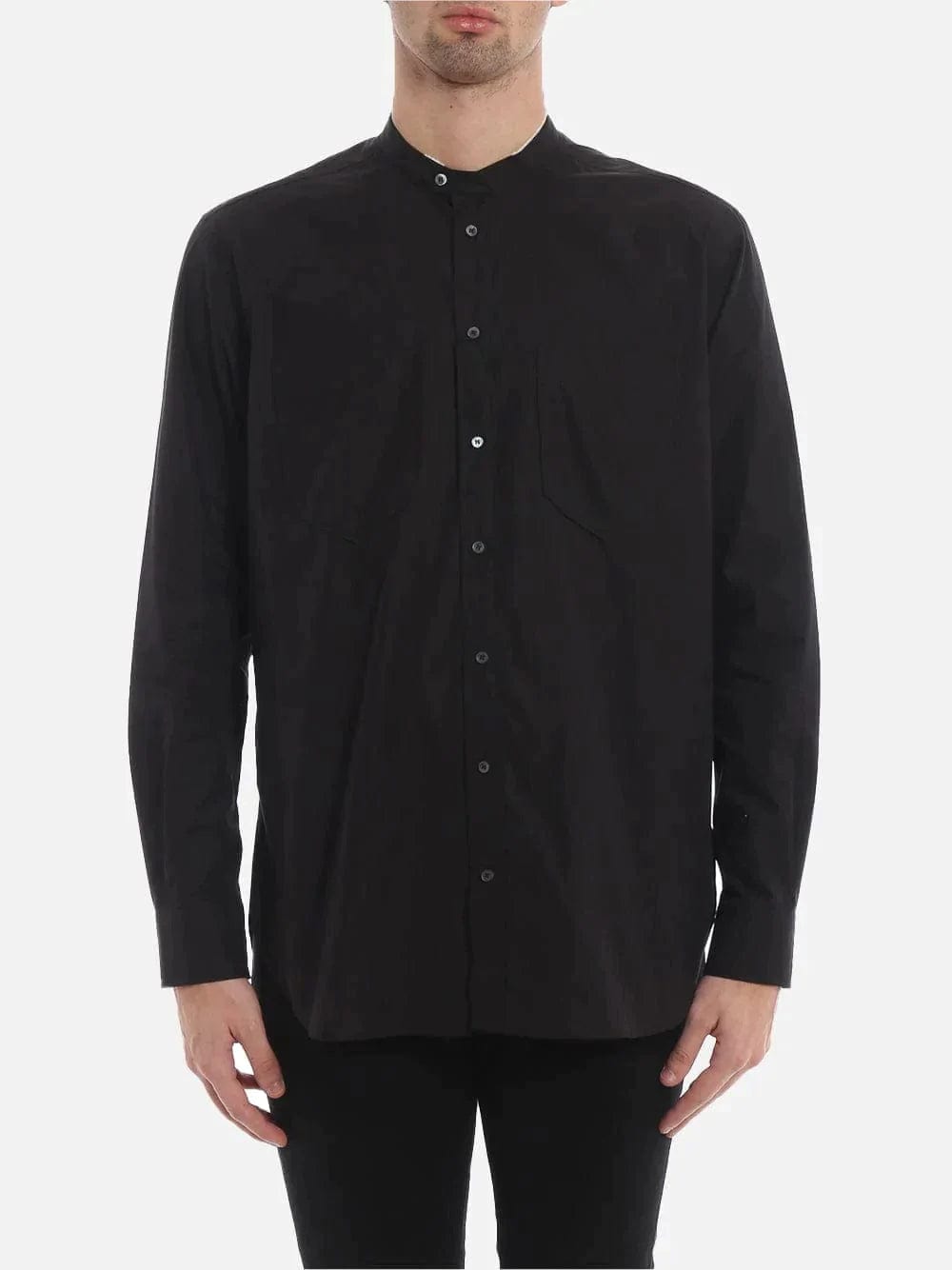 Dolce & Gabbana Oversize Mandarin Collar Cotton Shirt