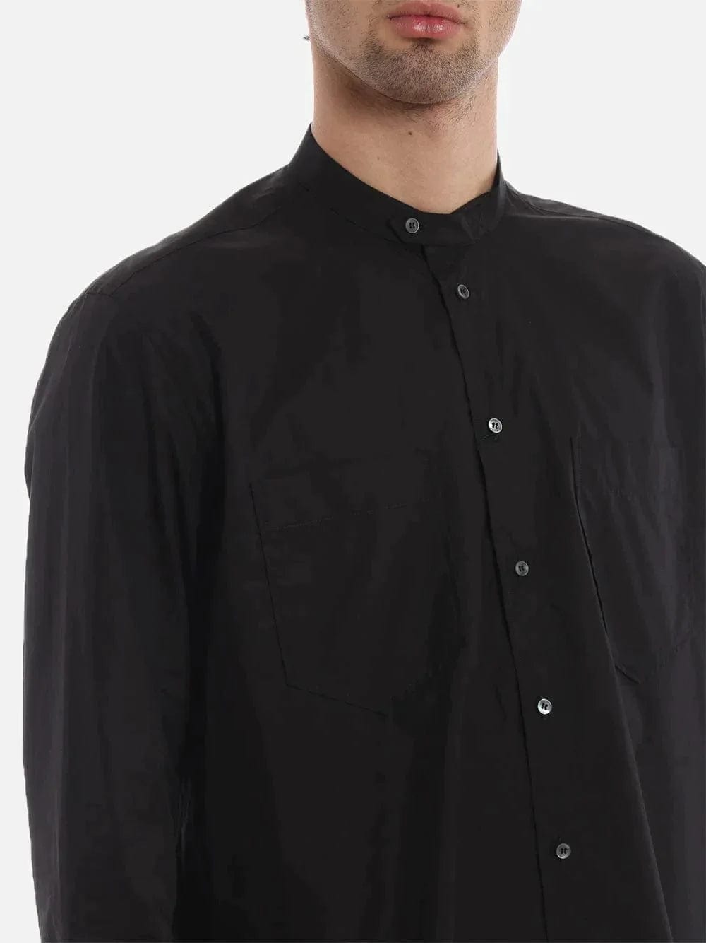 Dolce & Gabbana Oversize Mandarin Collar Cotton Shirt