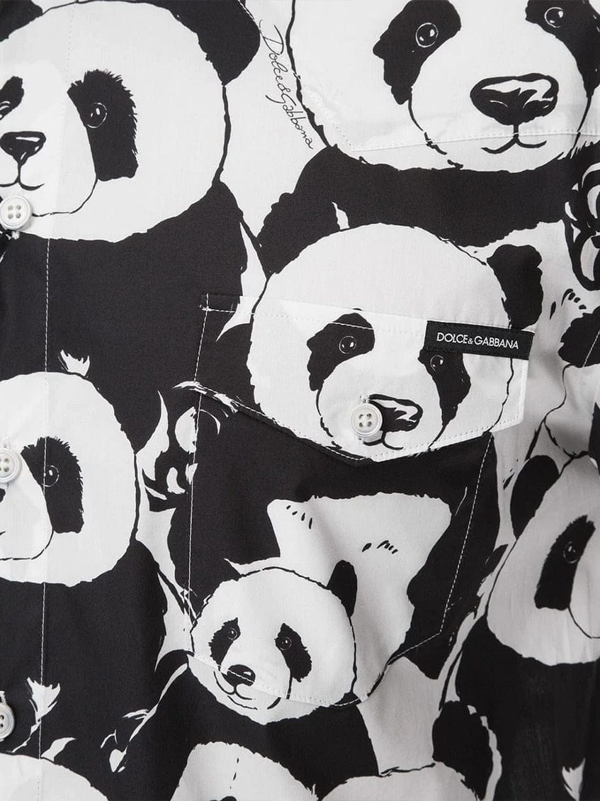 Dolce & Gabbana Panda-Print Casual Shirt