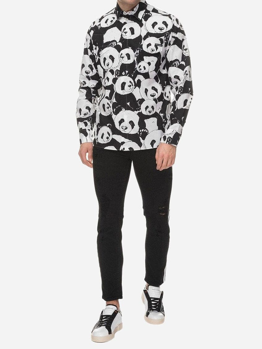 Dolce & Gabbana Panda-Print Casual Shirt