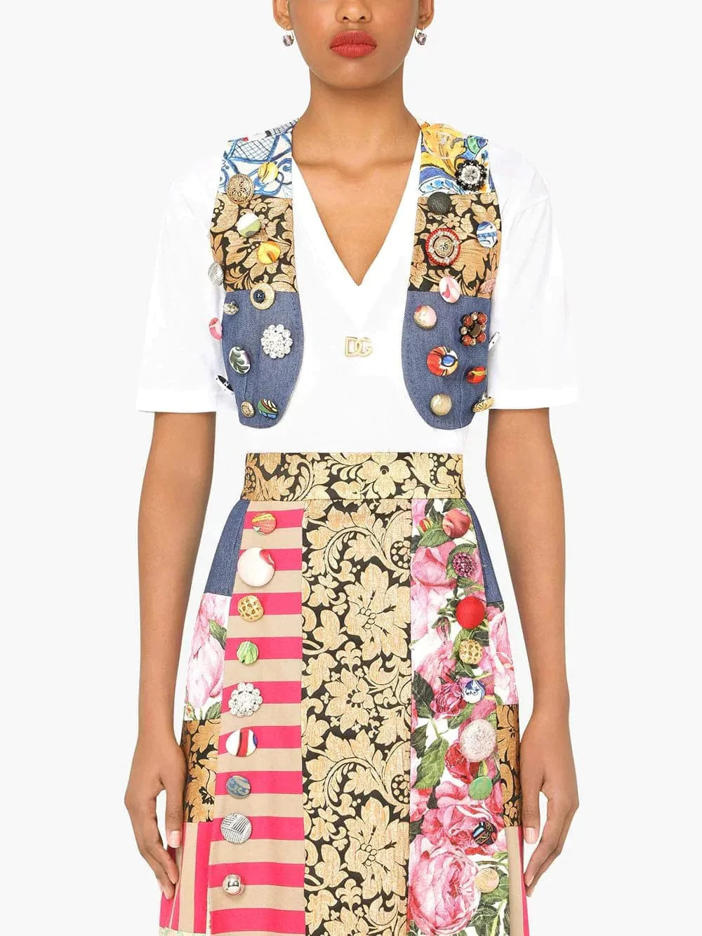 Dolce & Gabbana Patchwork-Print Waistcoat