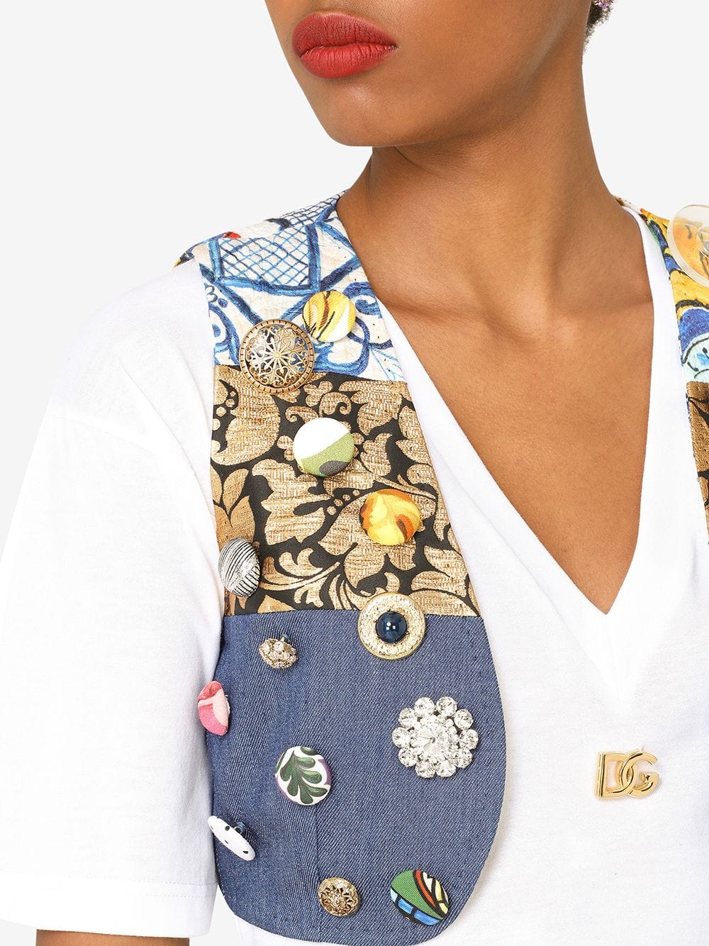 Dolce & Gabbana Patchwork-Print Waistcoat