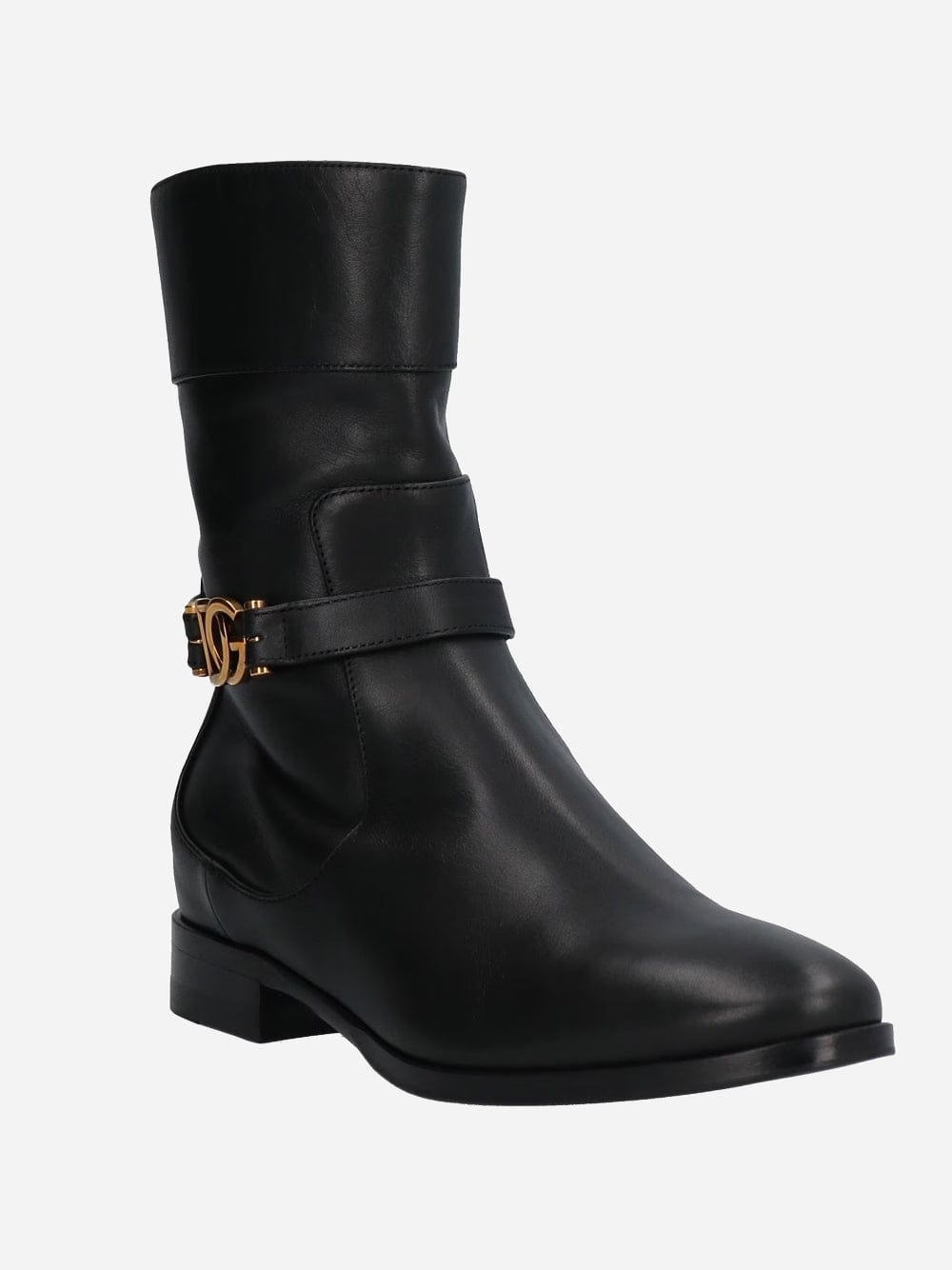 Dolce & Gabbana Plaque Logo Ankle Boots