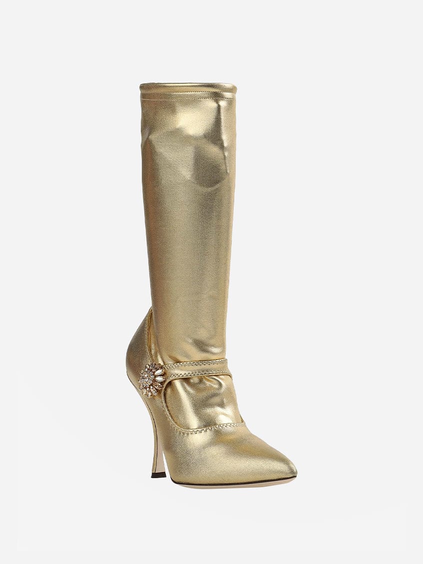 Dolce & Gabbana Rhinestone-Embellished Ankle Boots
