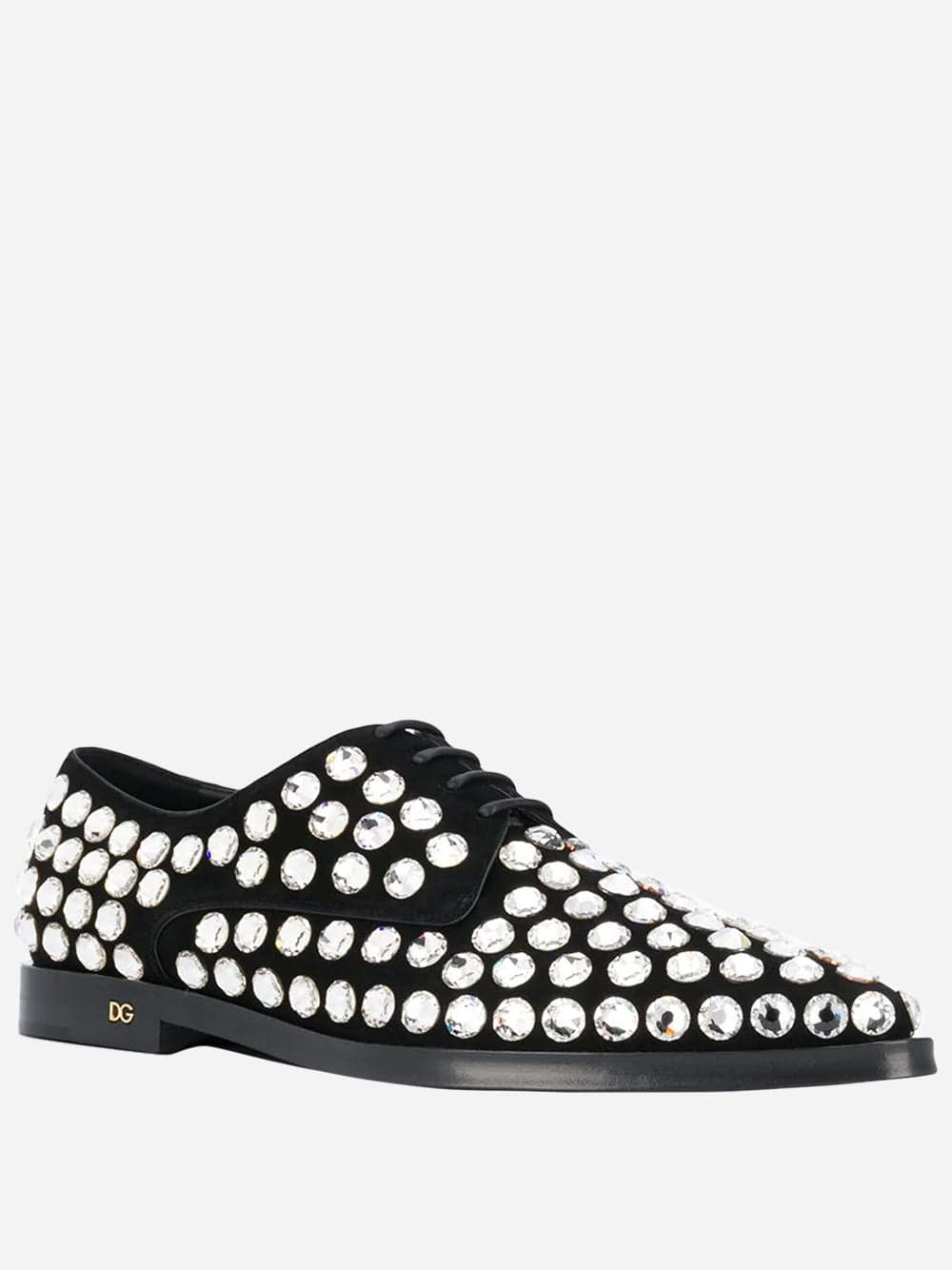 Dolce & Gabbana Rhinestone Embellished Derby Shoes