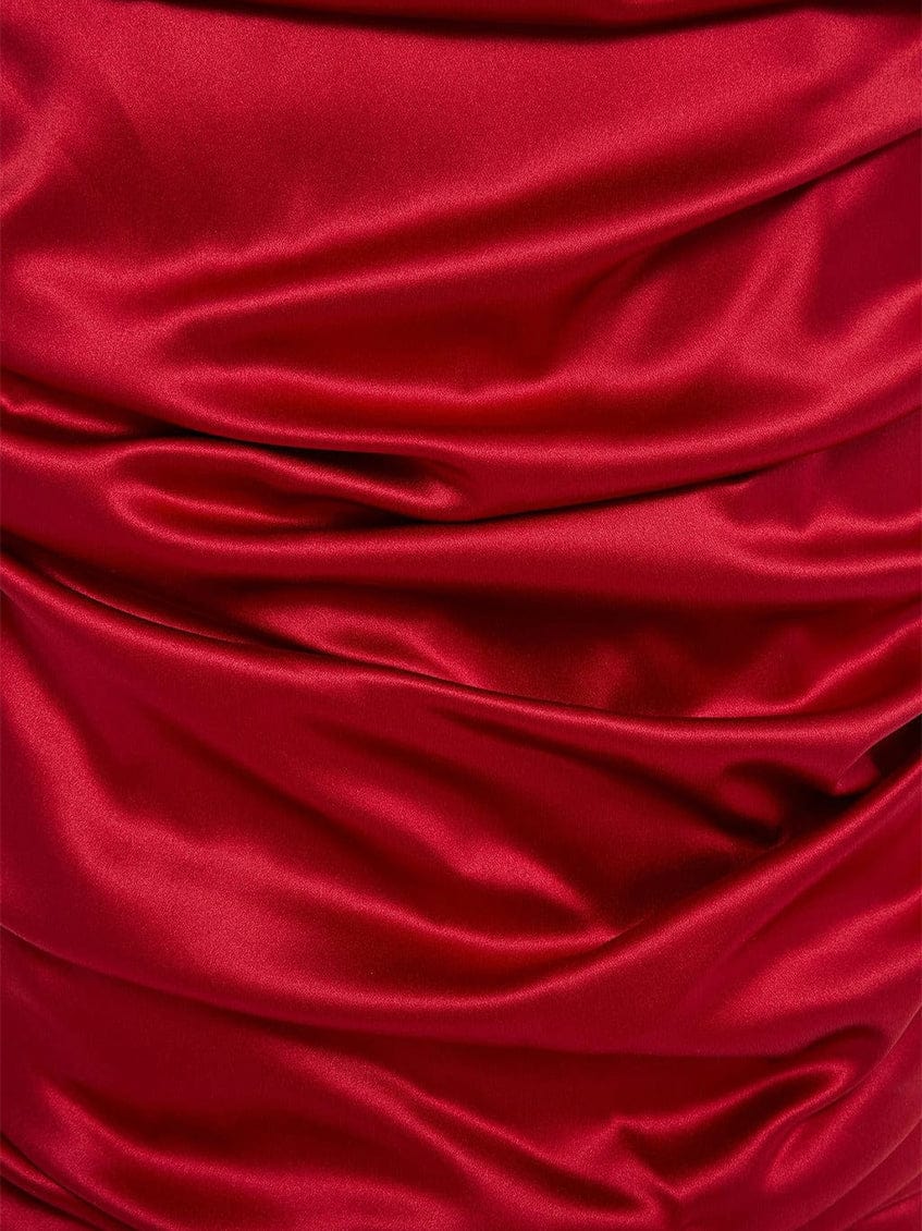 Dolce & Gabbana Ruched Satin Dress