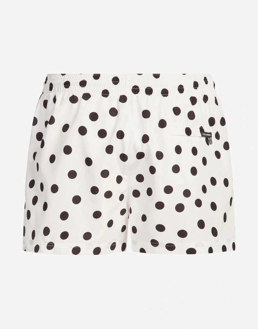 Dolce & Gabbana Short Swimming Trunks With Dots Print