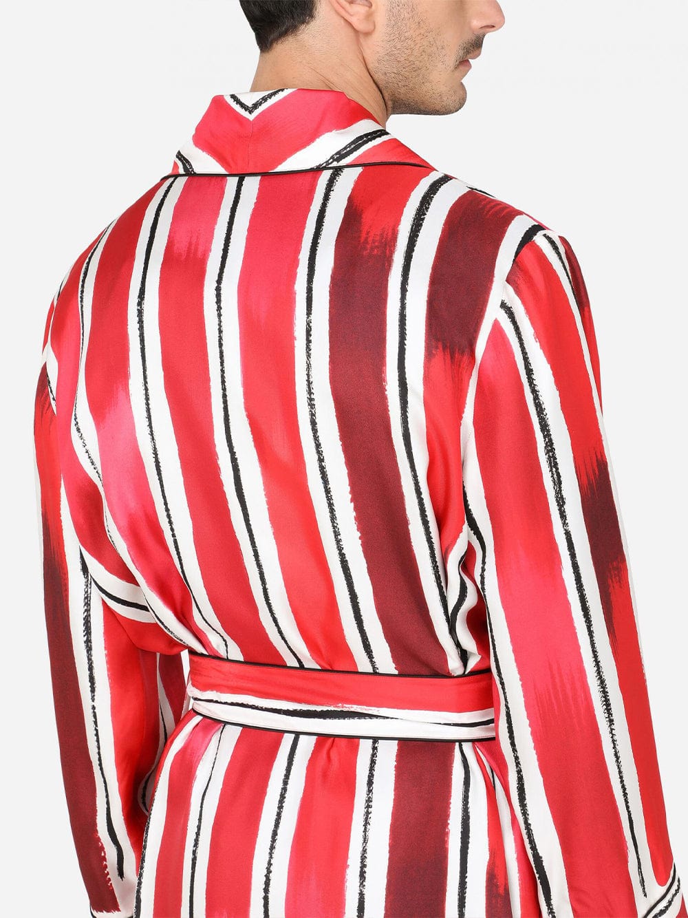 Dolce & Gabbana Silk Brushstroke-Print Robe