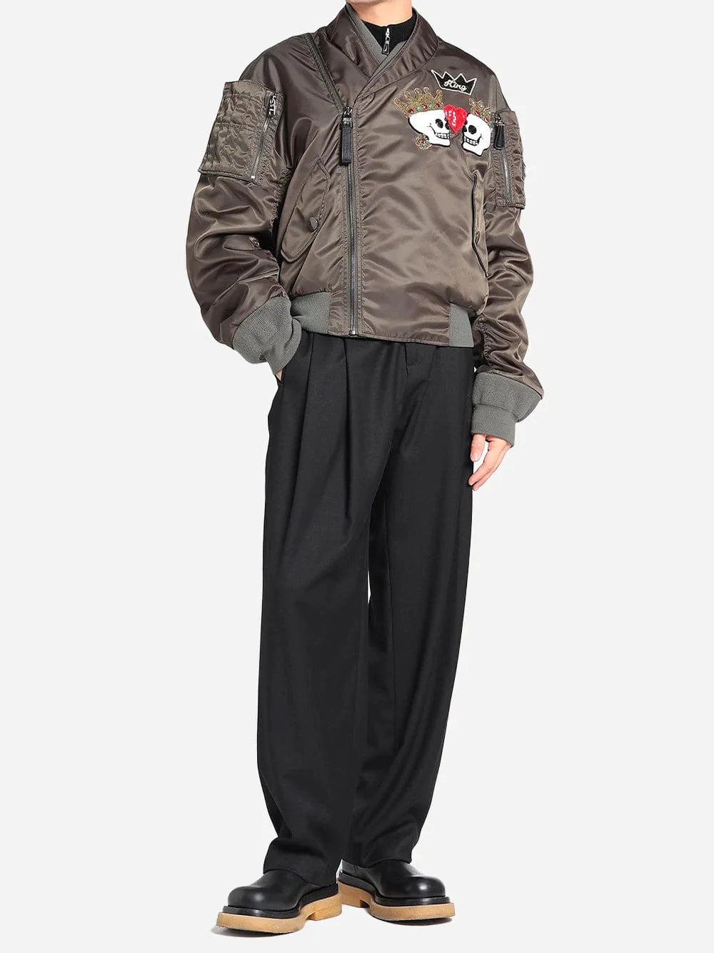 Dolce & Gabbana Skull Motif Bomber Jacket