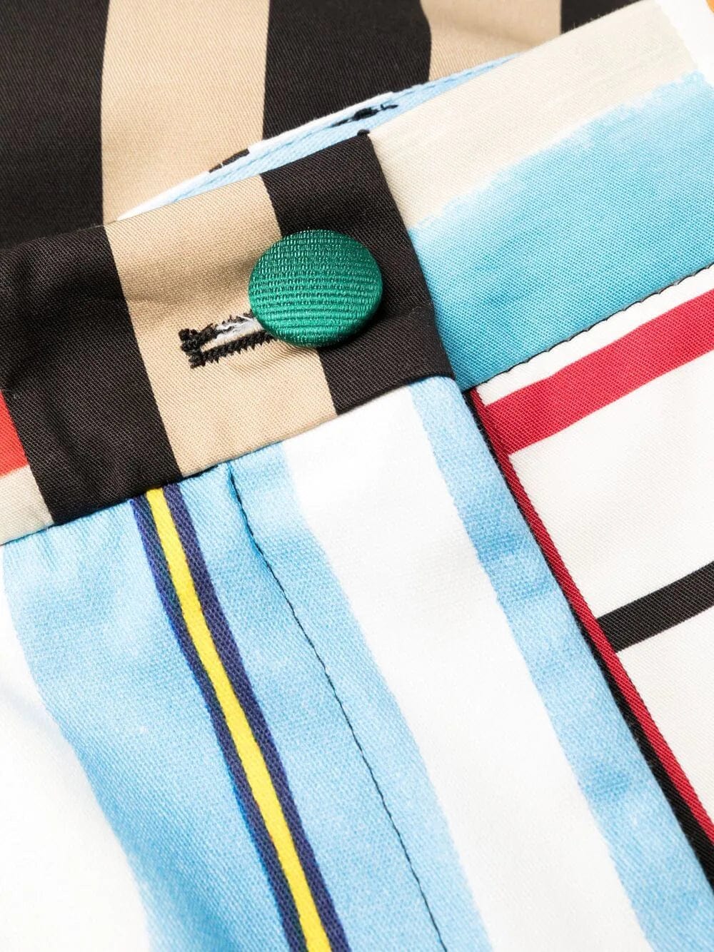 Dolce & Gabbana Stripe-Print High-Waisted Pants