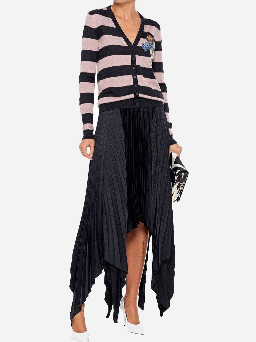 Dolce & Gabbana Striped Embroidered Cardigan