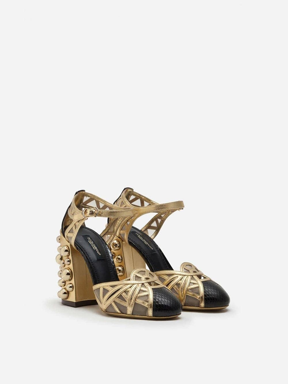 Dolce & Gabbana Stud-Embellishment Round-Toe Pumps - alternate view