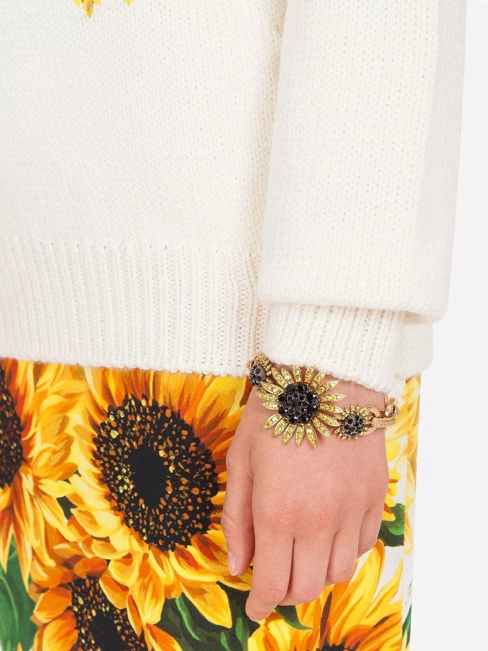 Dolce & Gabbana Sunflower Intarsia Sweater