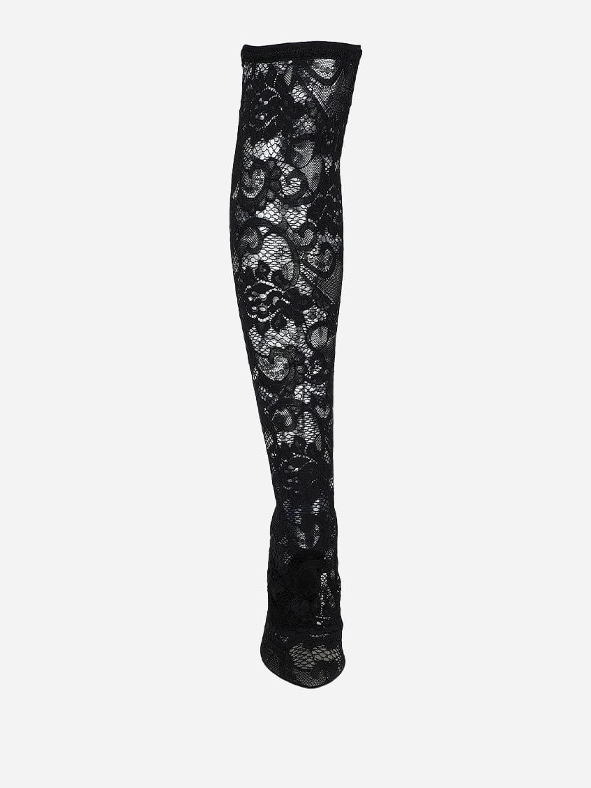 Dolce & Gabbana Taormina Lace High Boots