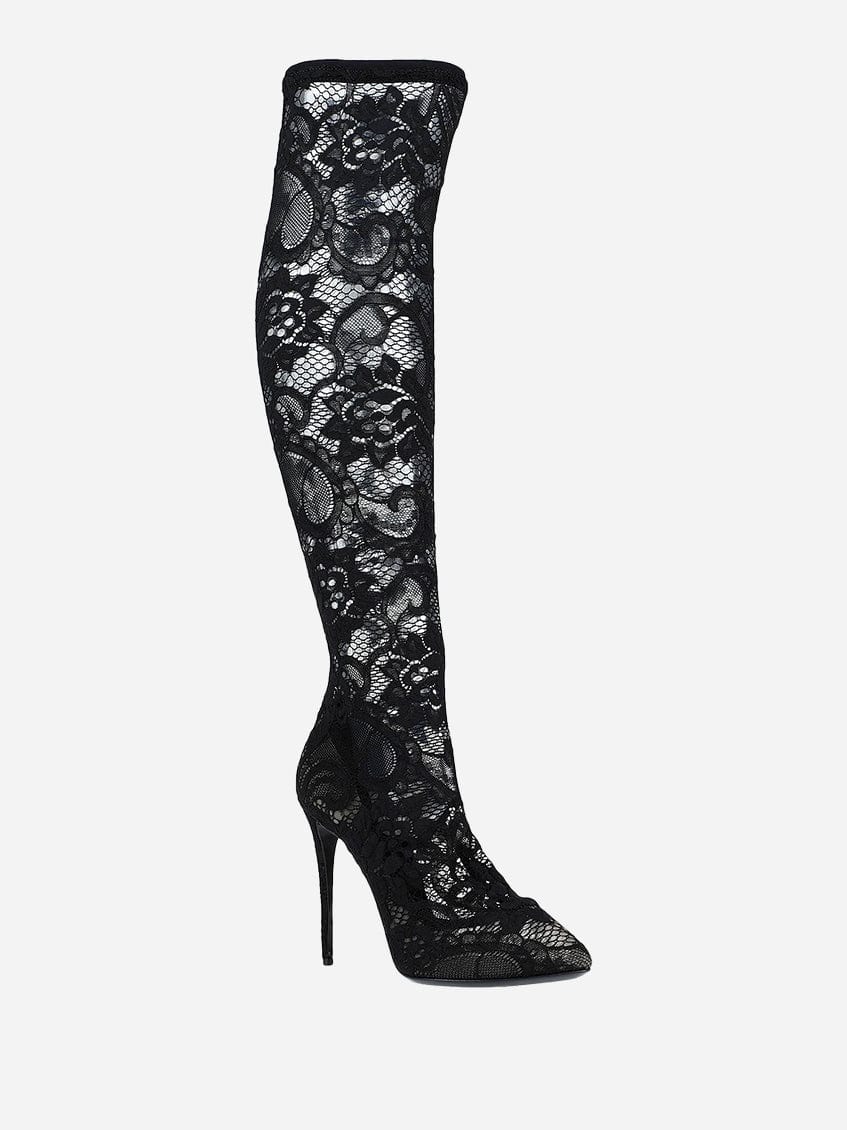 Dolce & Gabbana Taormina Lace High Boots