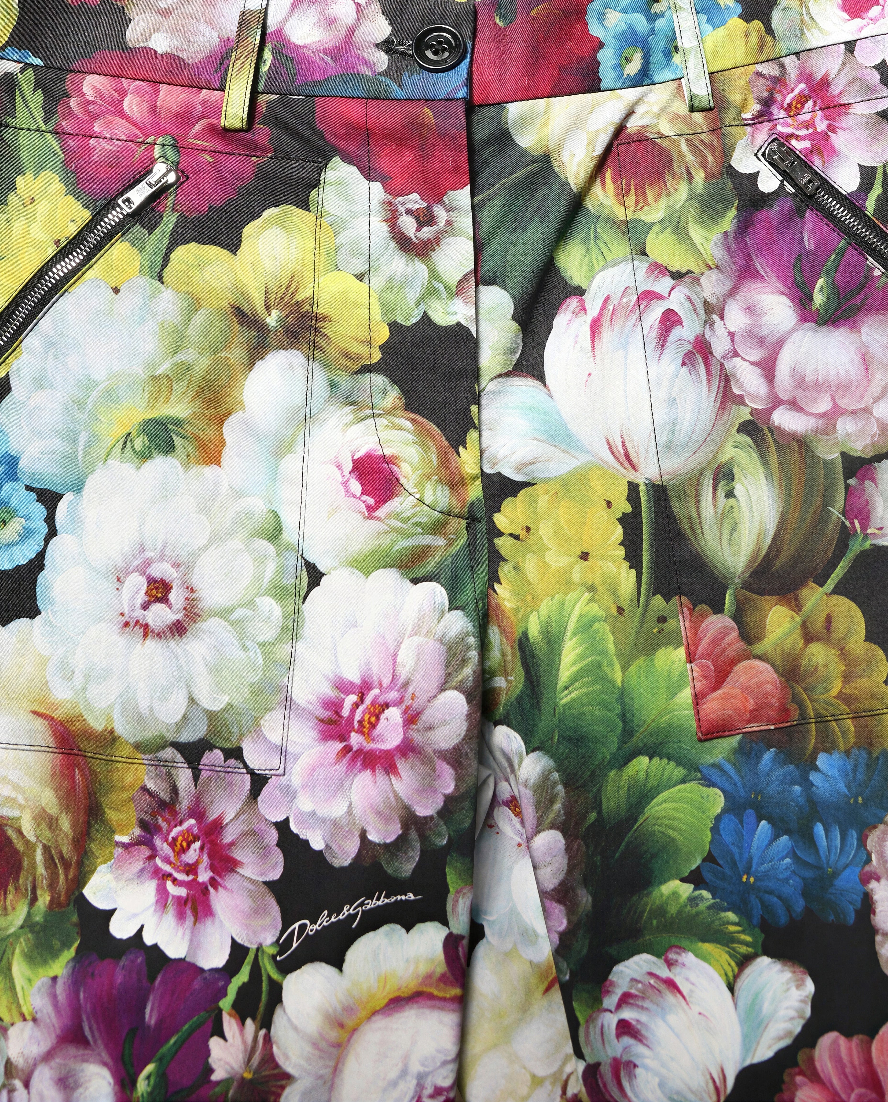 Dolce & Gabbana Floral Print Cargo Trousers