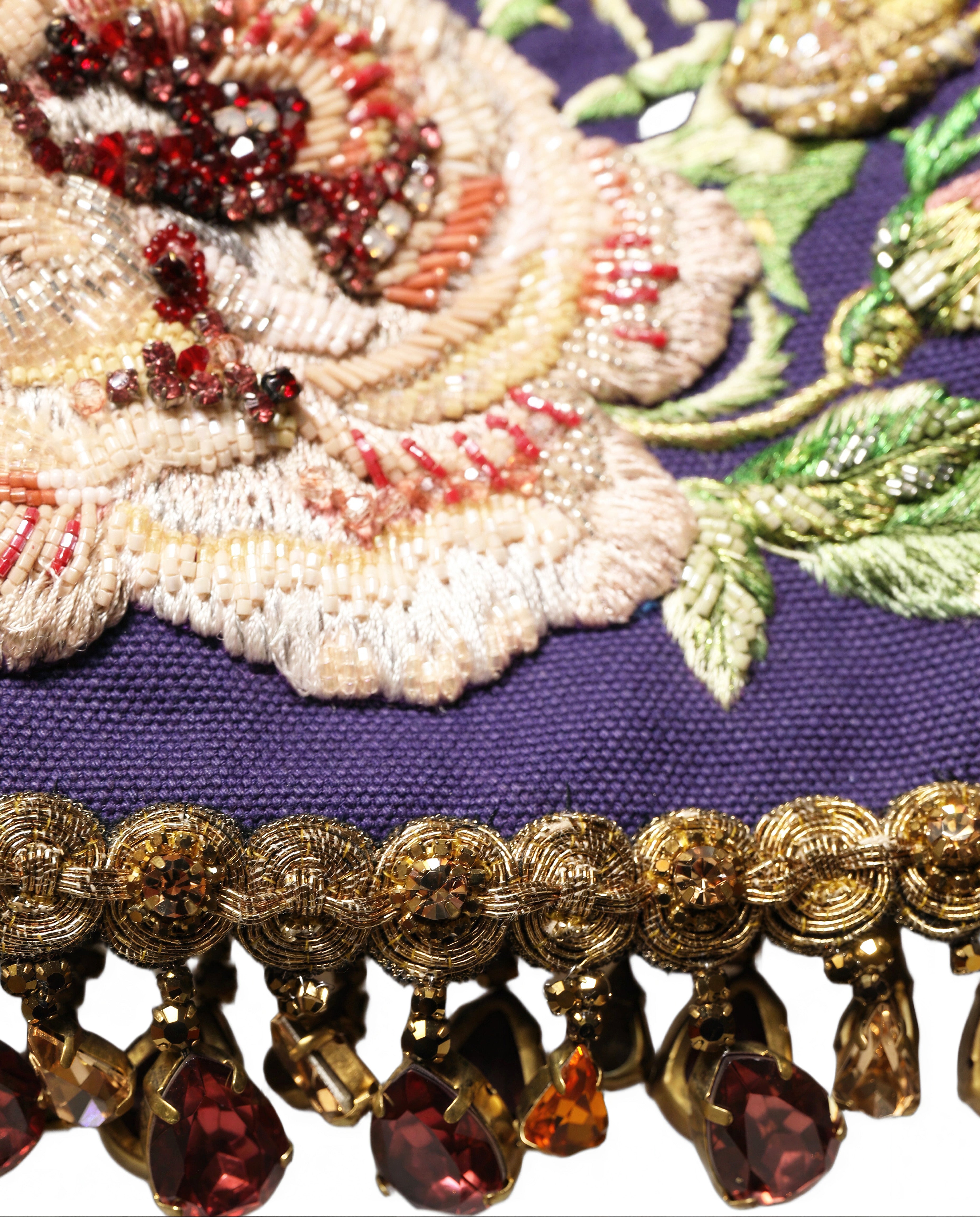 Dolce & Gabbana Embellished Floral Mini Skirt luxury fashion piece detail view