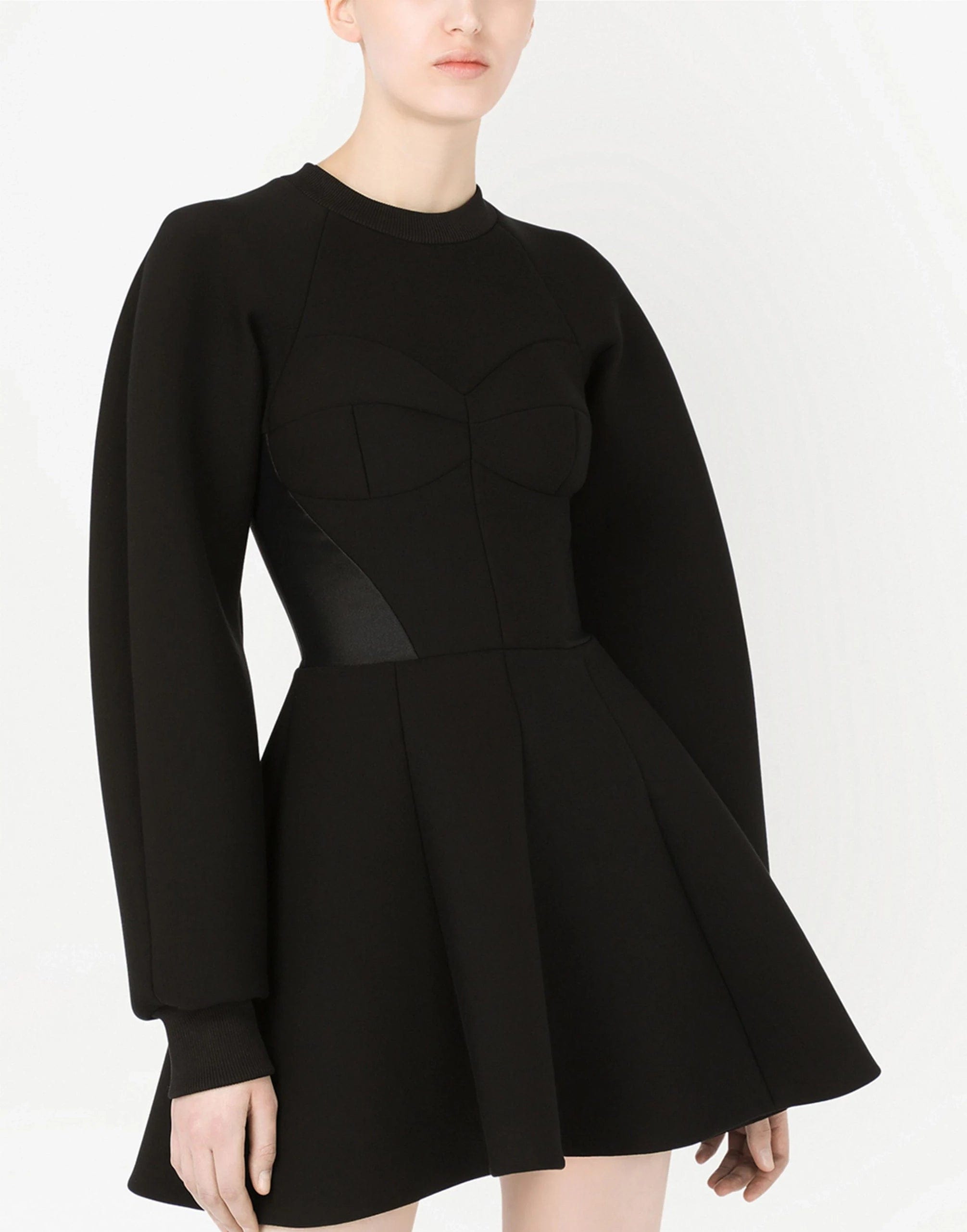 Dolce & Gabbana Technical Jersey Dress With Bustier Details