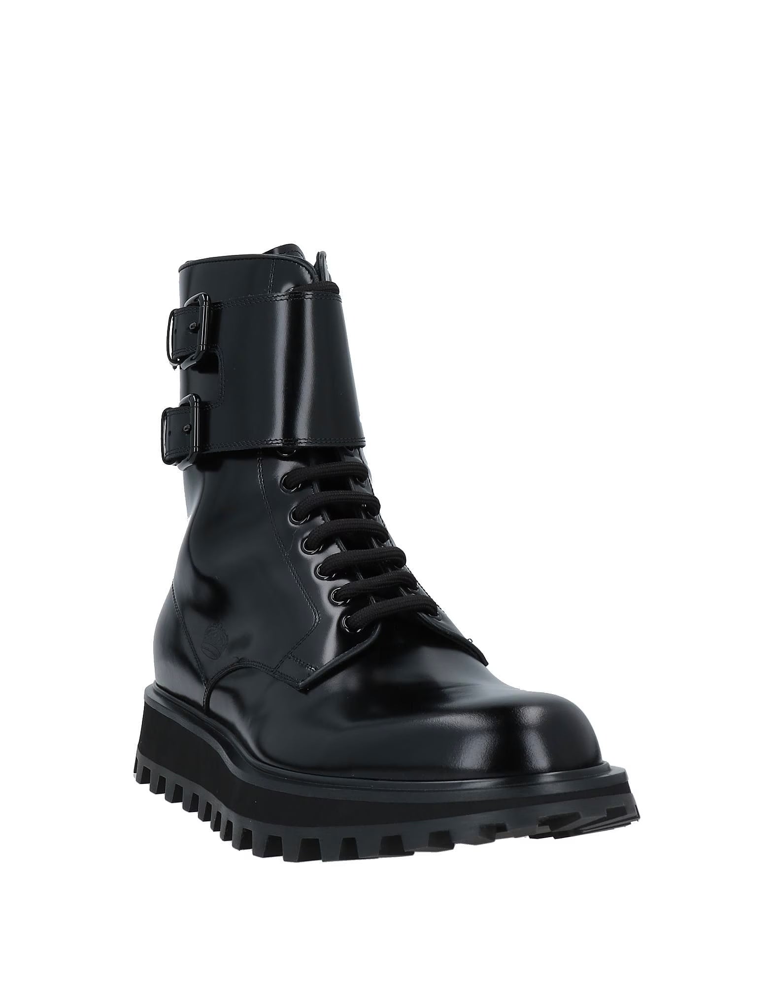 Dolce&Gabbana ブーツ　ブラック Dolce & Gabbana Black Combat Leather Boots | Sendegaro QA