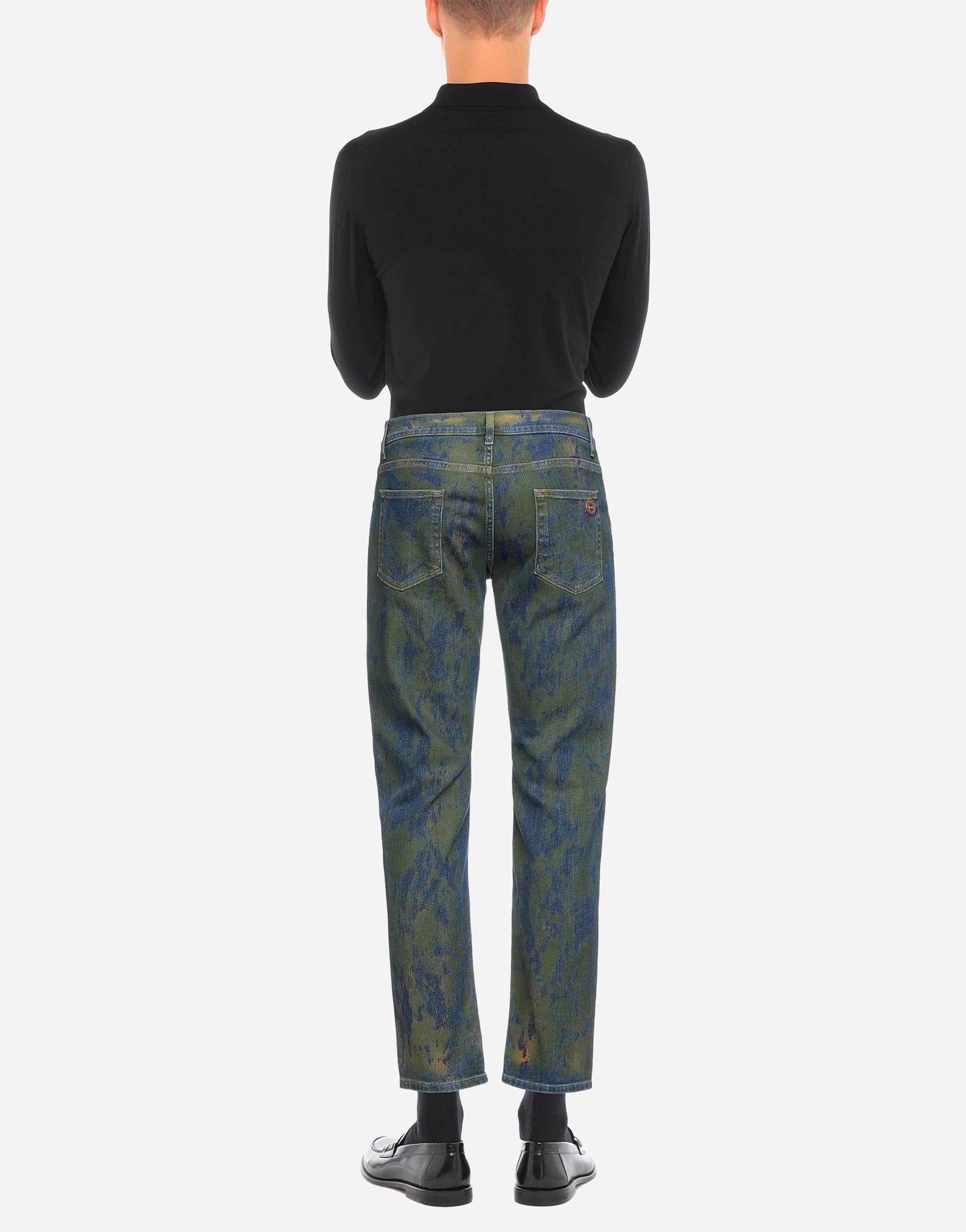 Dolce & Gabbana Blue Green Skinny Cotton Denim Jeans