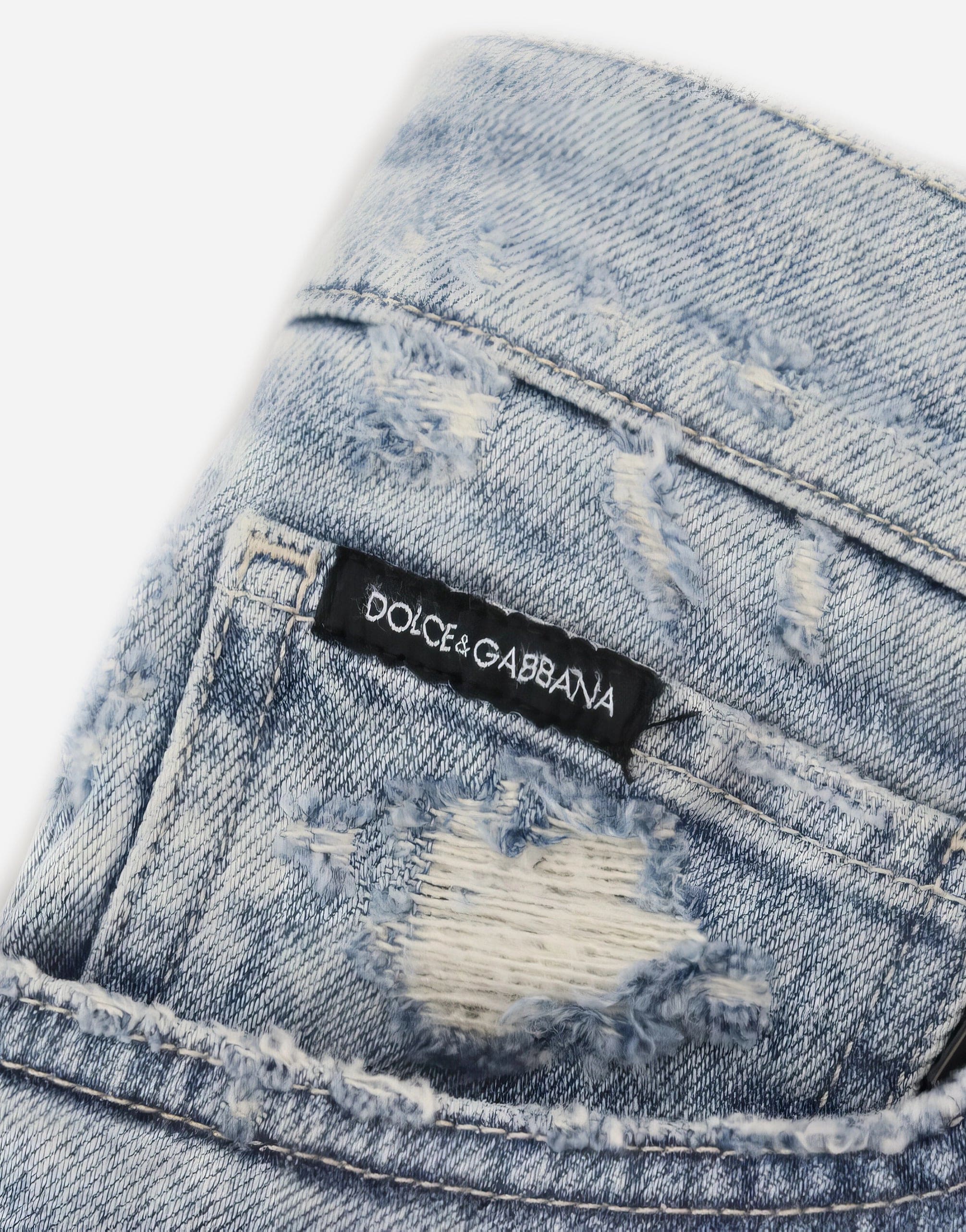 Dolce & Gabbana Blue Wash Slim Fit Cotton Denim Jeans