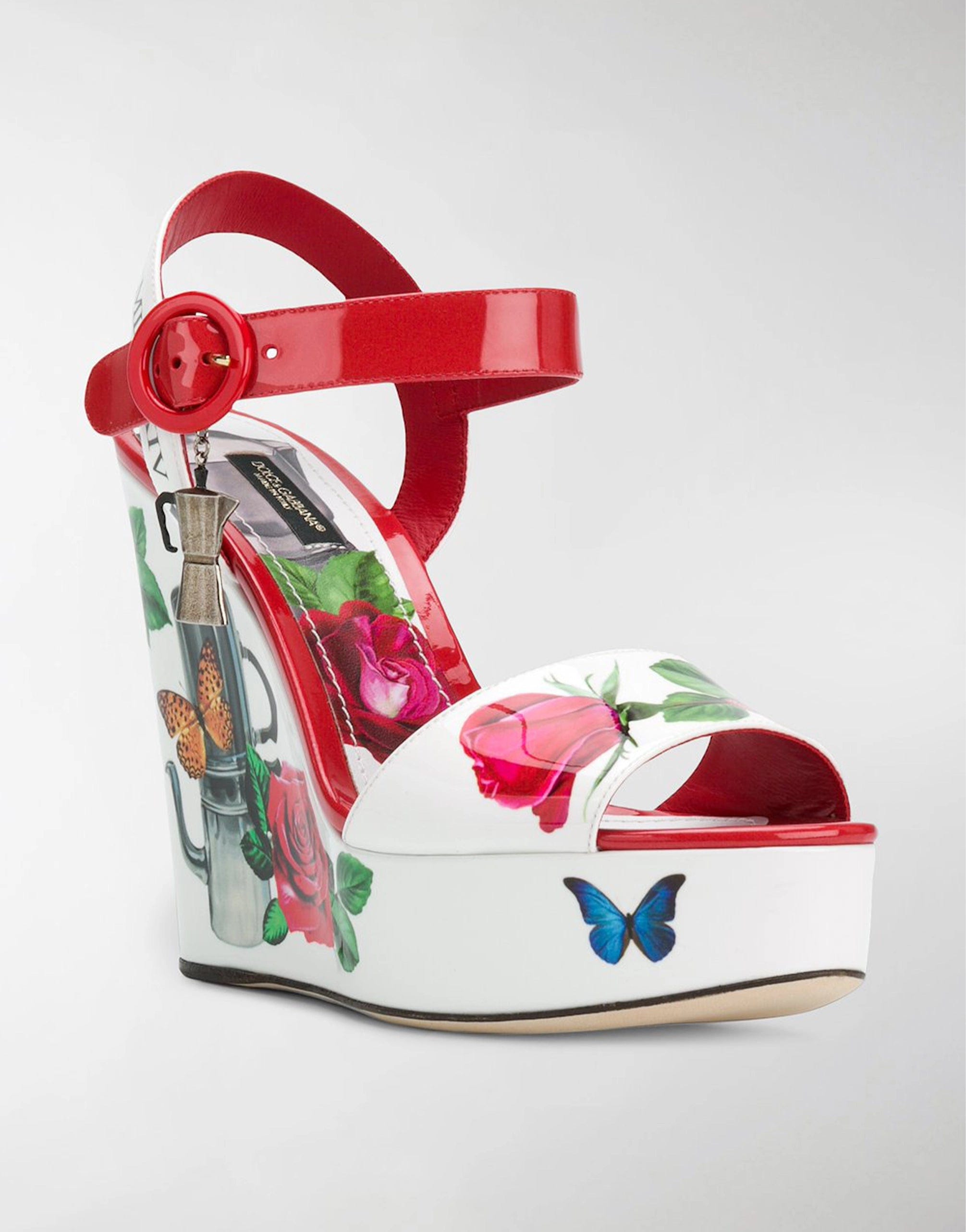 Dolce & Gabbana Floral wedge sandals