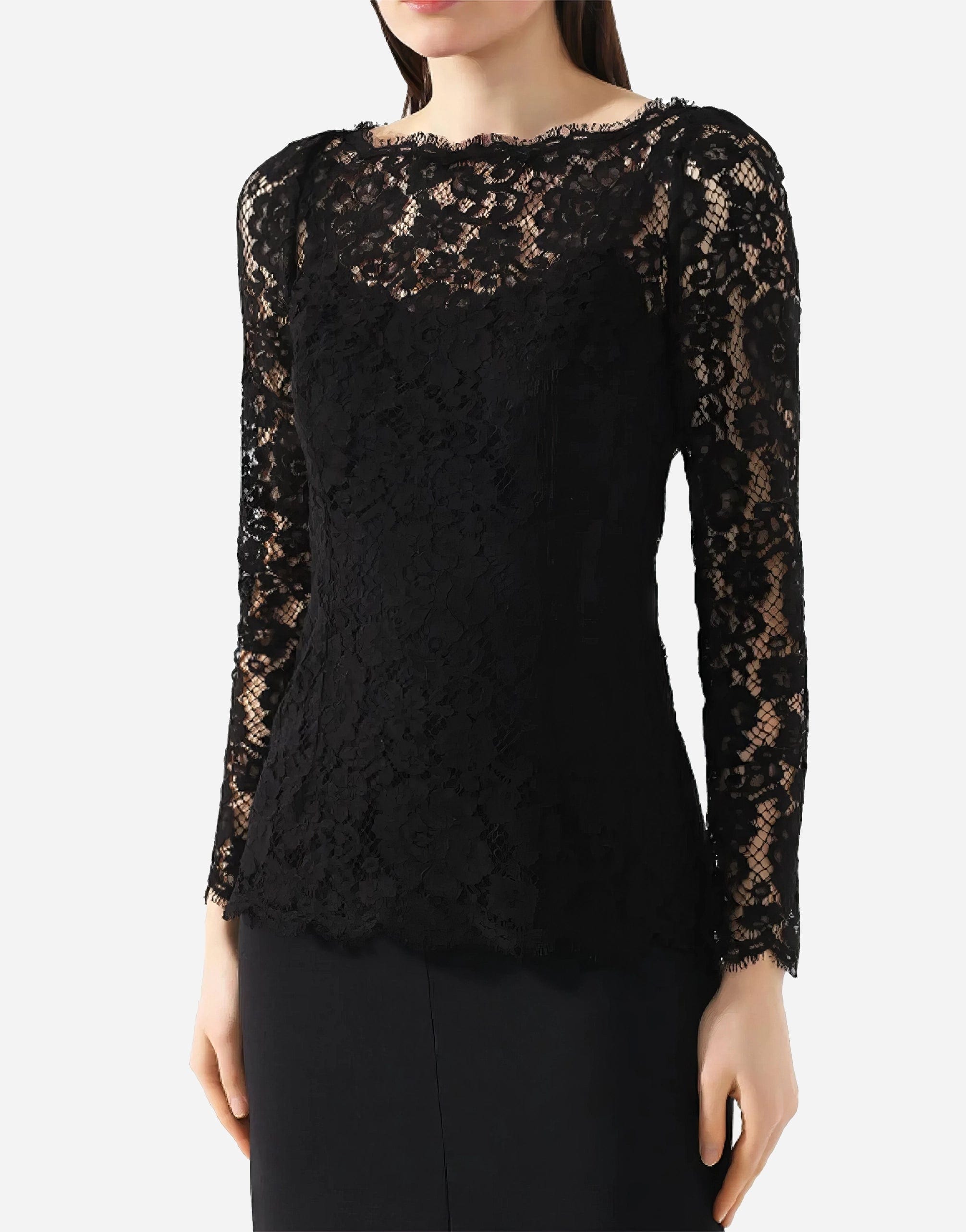 Dolce & Gabbana Embroidered Lace Blouse
