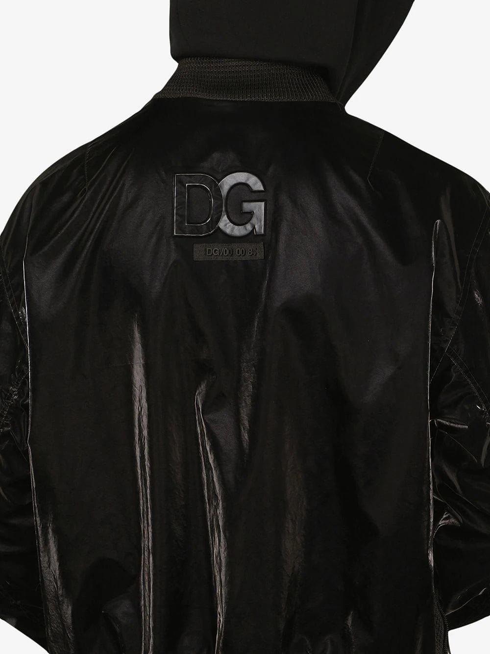Dolce & Gabbana Varnished Hooded Bomber Jacket