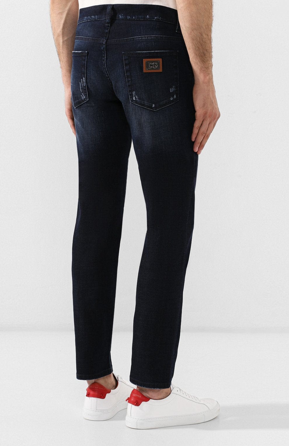 Dolce & Gabbana Dark Blue Cotton Stretch Skinny Denim Jeans