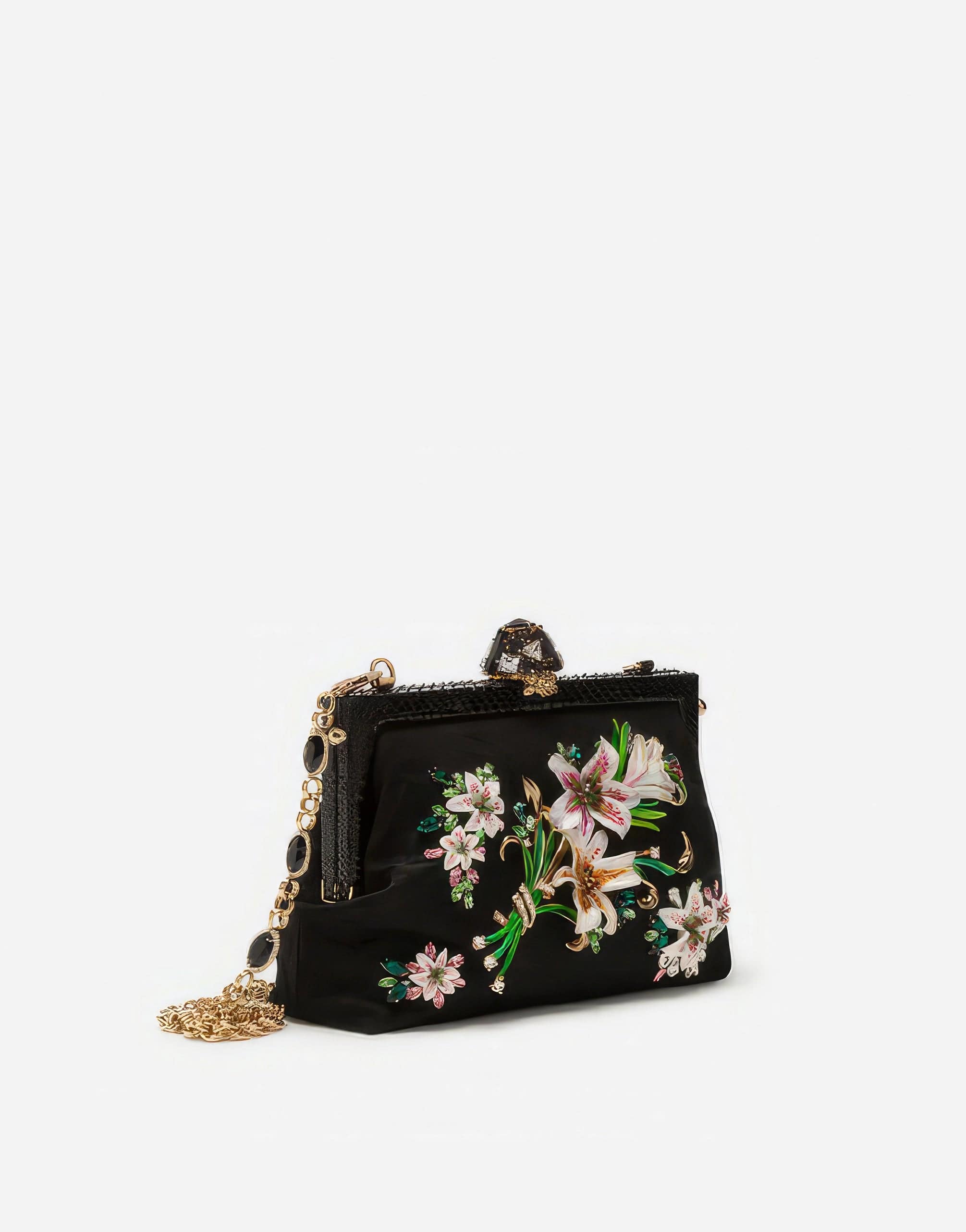 Dolce & Gabbana Large Brocade Vanda Bag With Embroidery