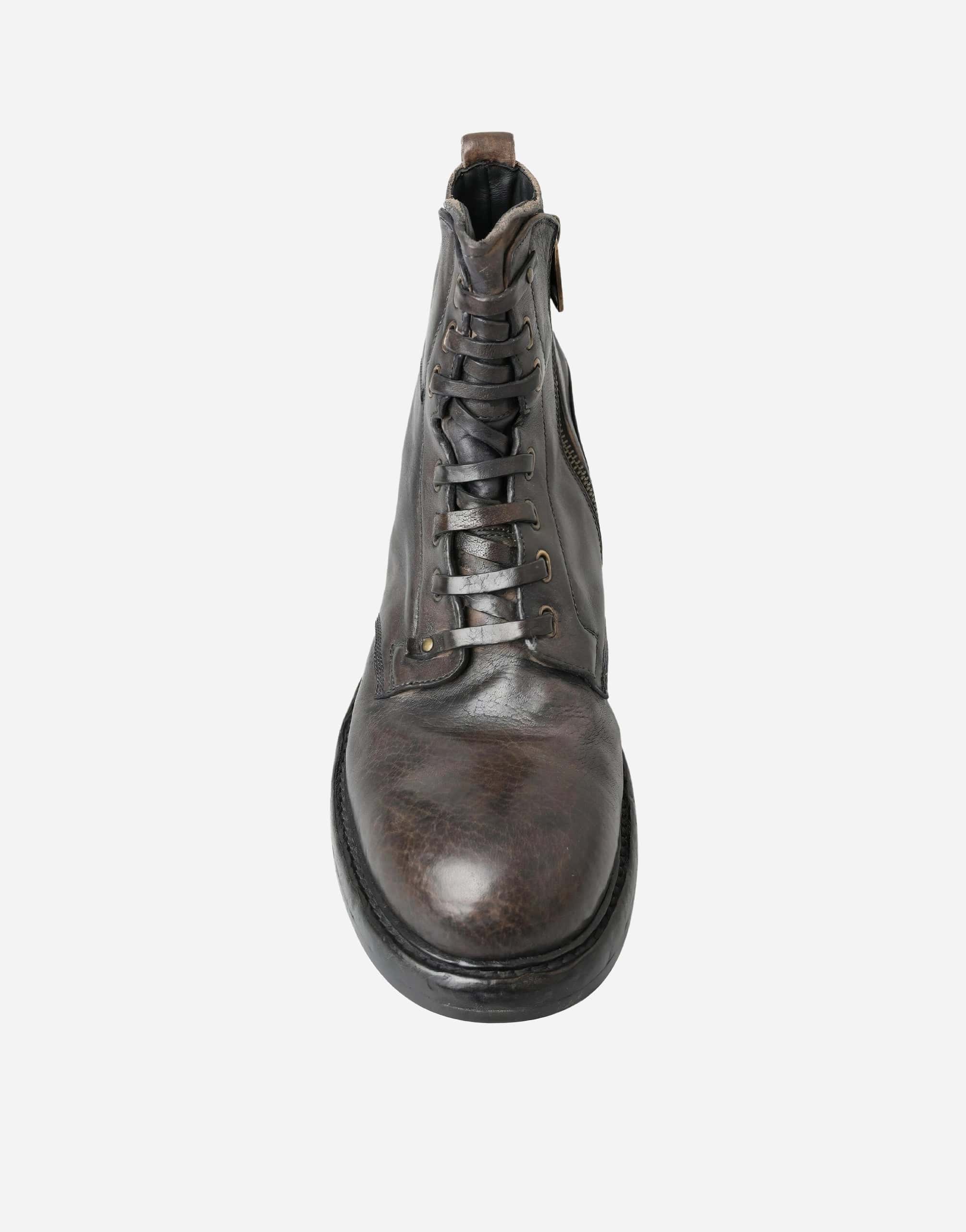 Dolce & Gabbana Brown Men Leather Ankle Boots Shoes