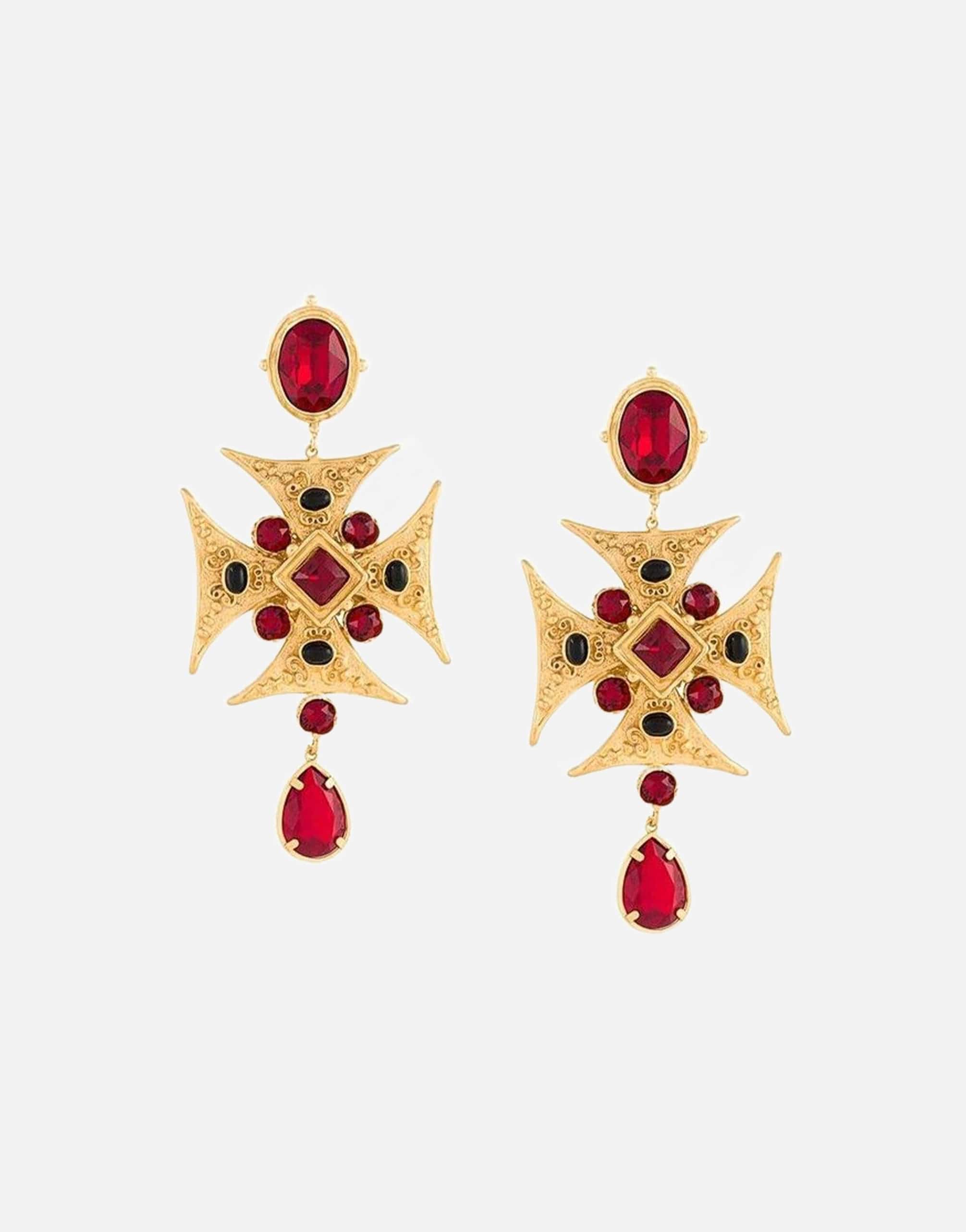 Dolce & Gabbana Maltese Cross Clip-On Earrings