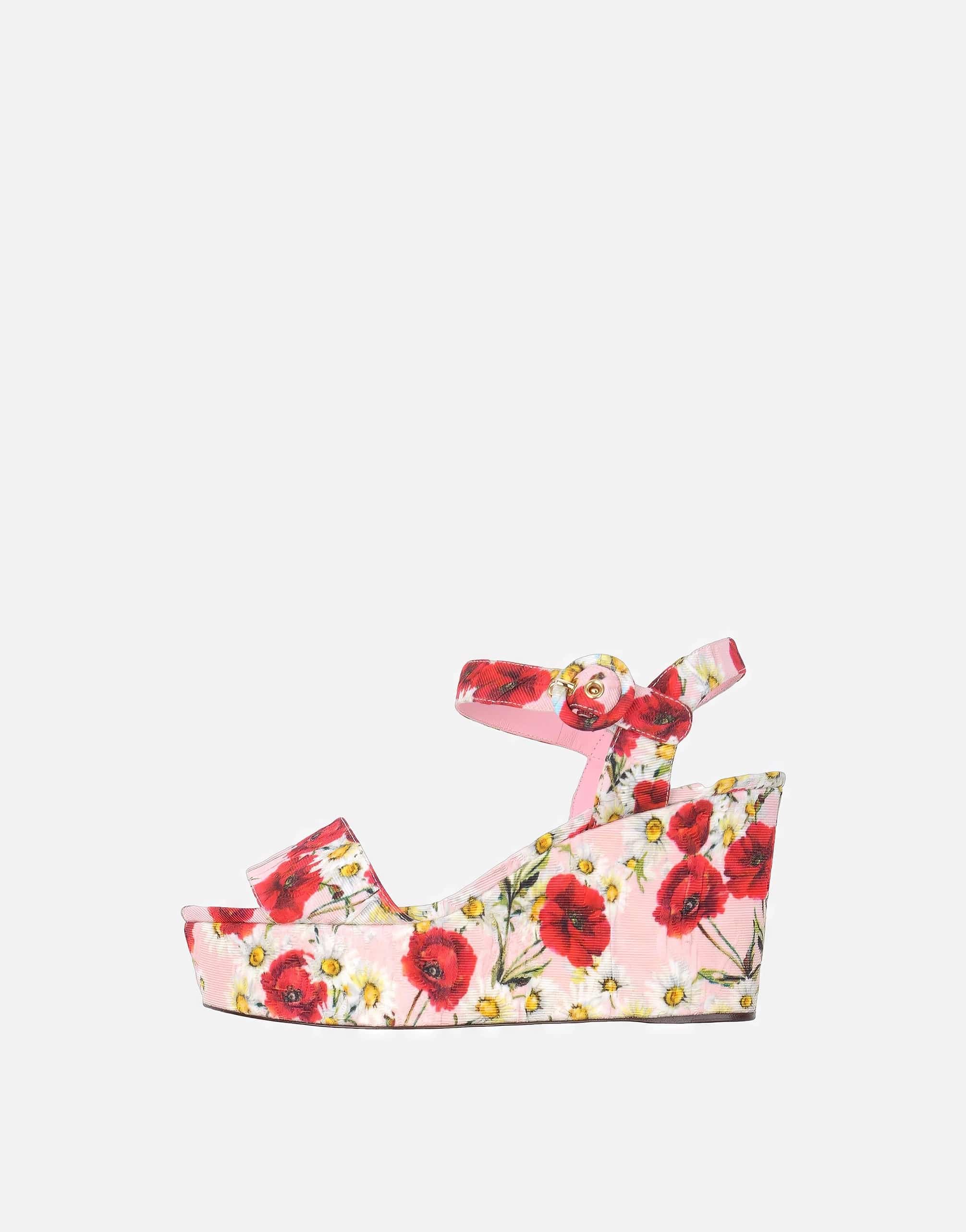 Floral Print Ankle Strap Wedge Sandals | SHEIN USA