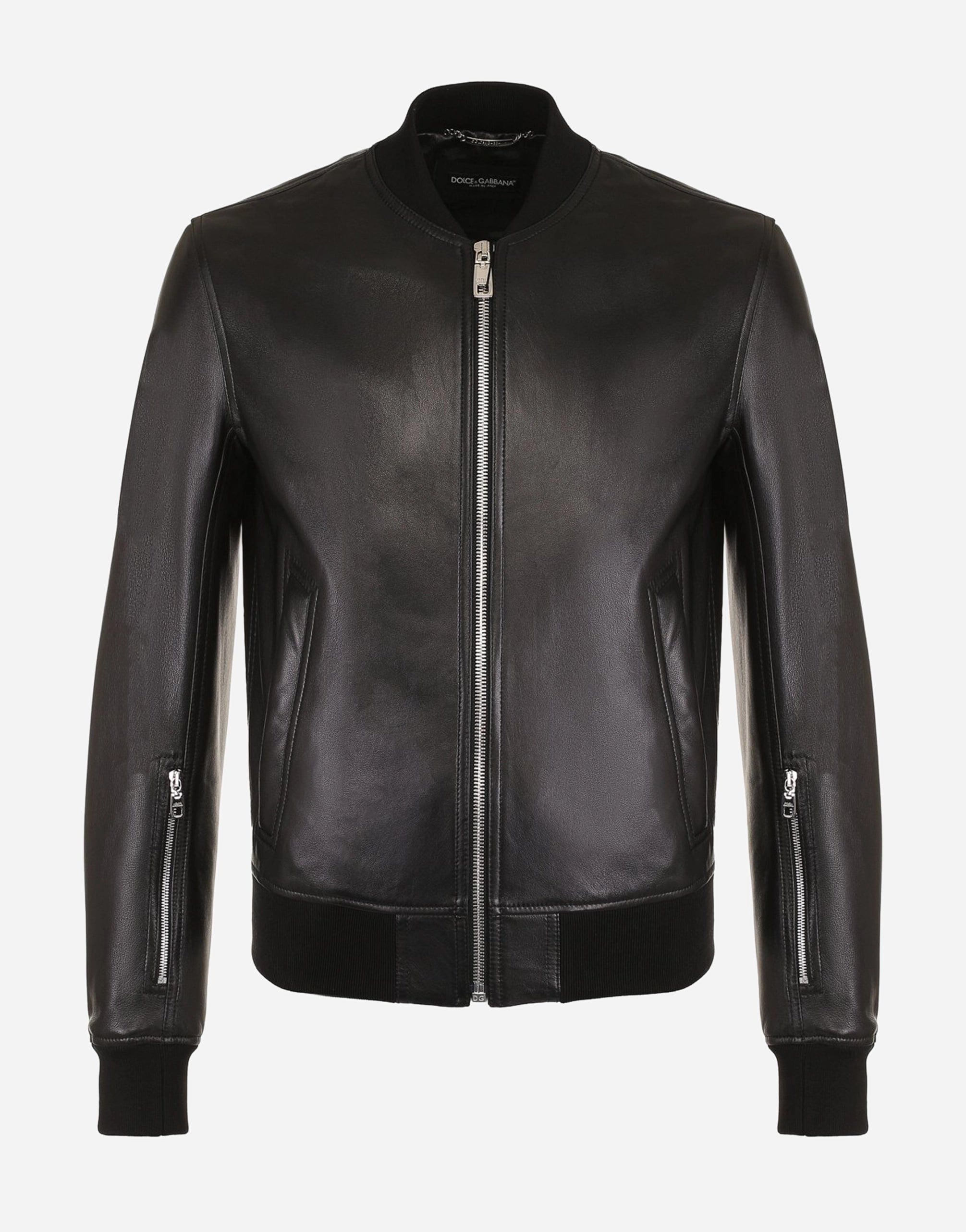 Dolce & Gabbana Bomber Jacket In Lambskin Leather