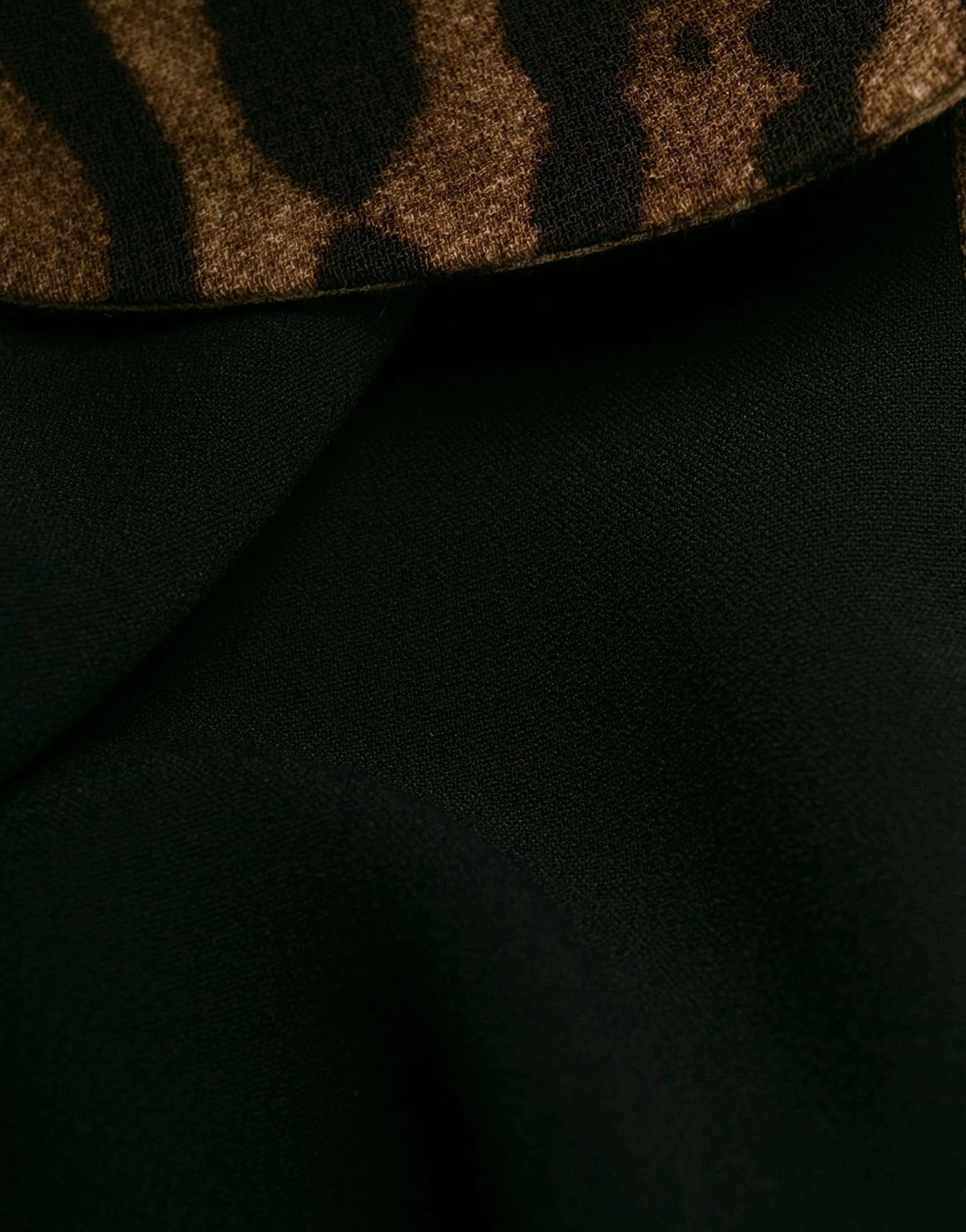 Leopard-Print Trim Dress