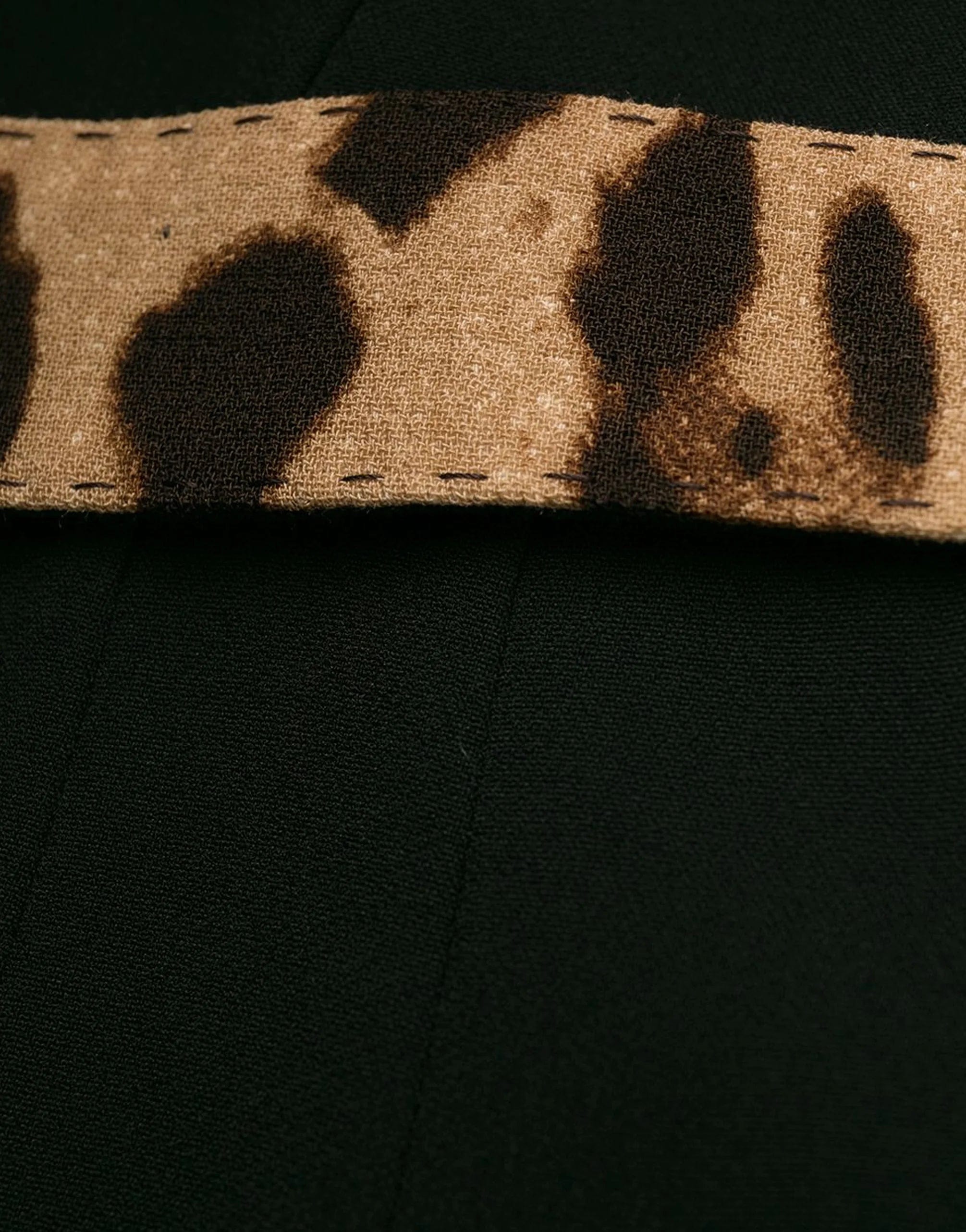 Leopard-Print Trim Dress
