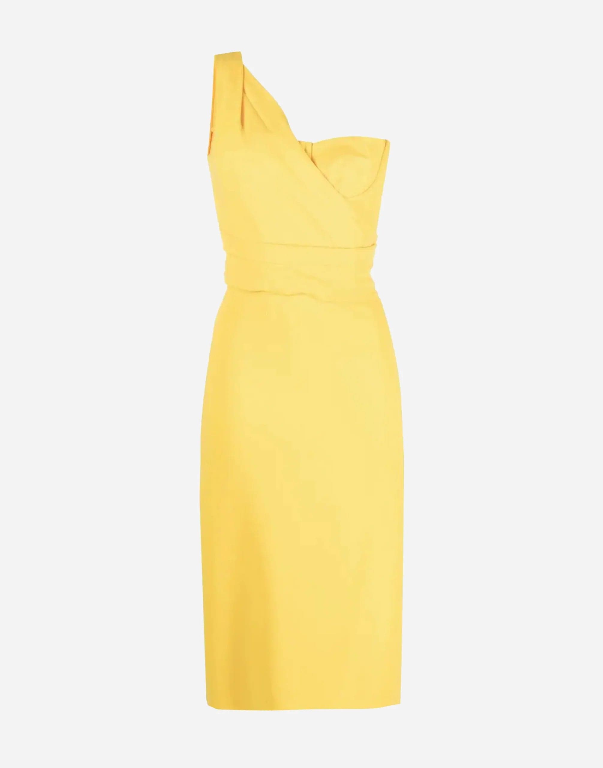 One-Shoulder Fitted Midi Dress