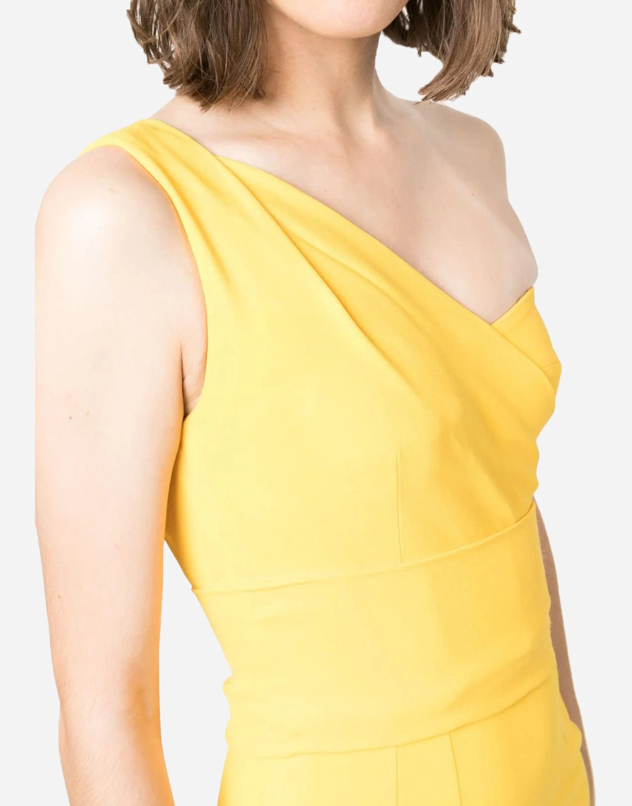 One-Shoulder Fitted Midi Dress