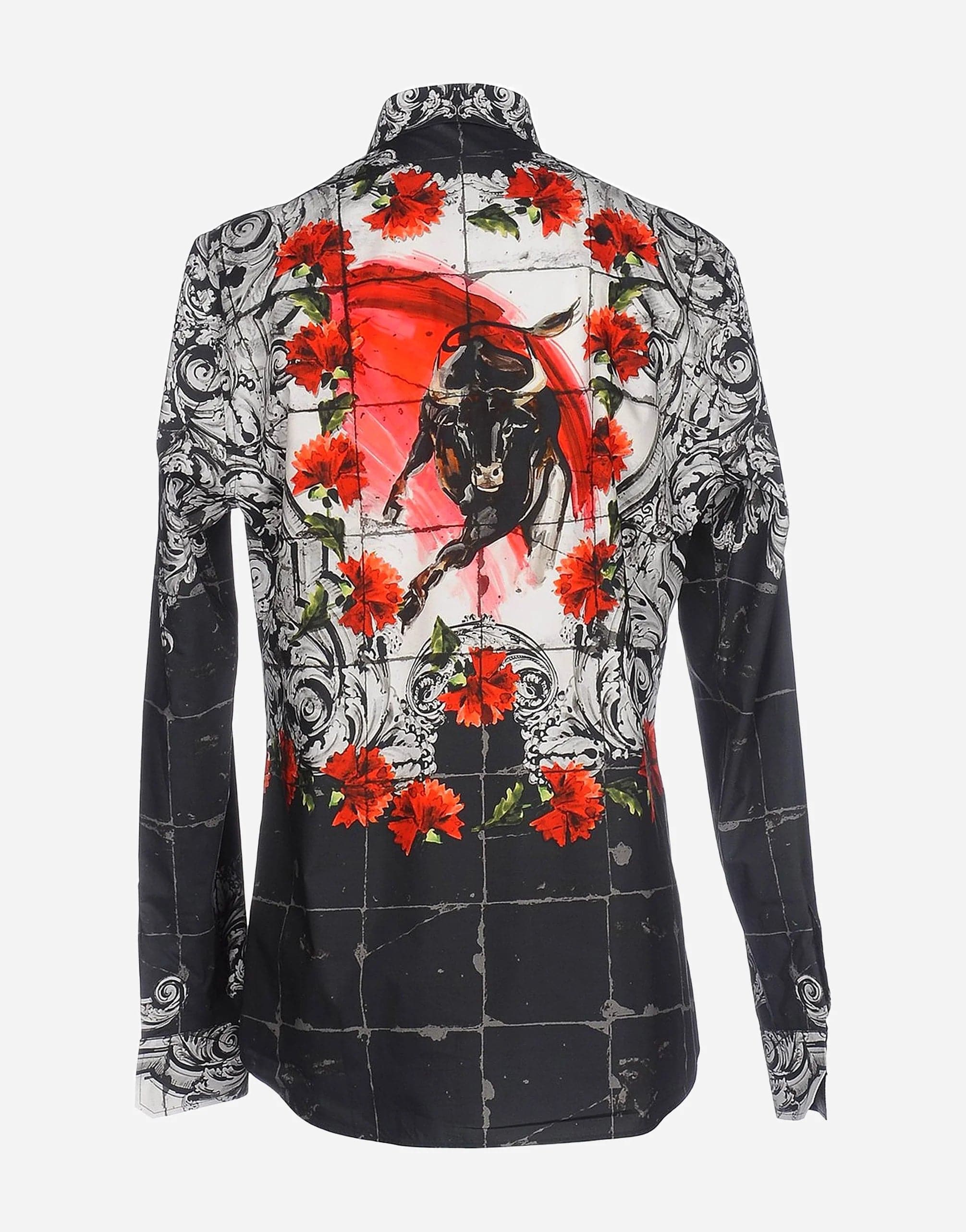 Dolce & Gabbana Floral Bull Print Shirt