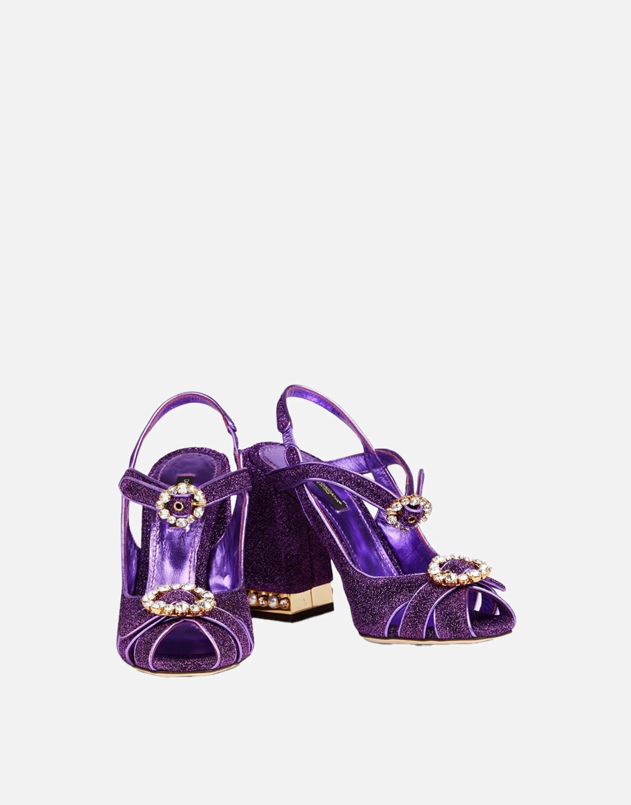 Dolce & Gabbana Lamé Embellished Sandals